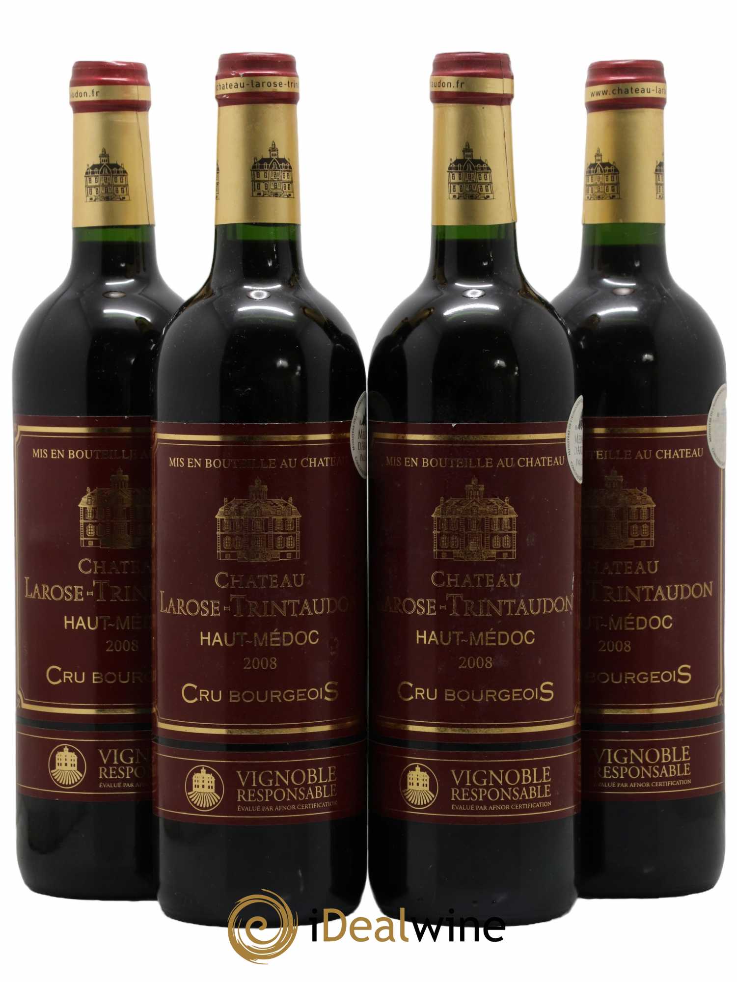 Château Larose Trintaudon Cru Bourgeois 2008 - Lot de 4 bouteilles - 0