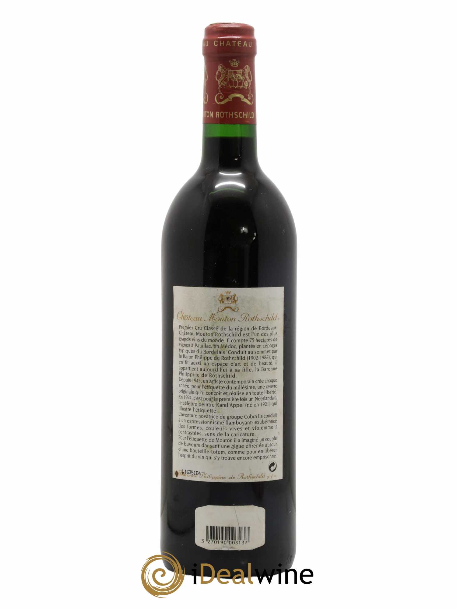 Château Mouton Rothschild 1er Grand Cru Classé 1994 - Lot de 1 bouteille - 1