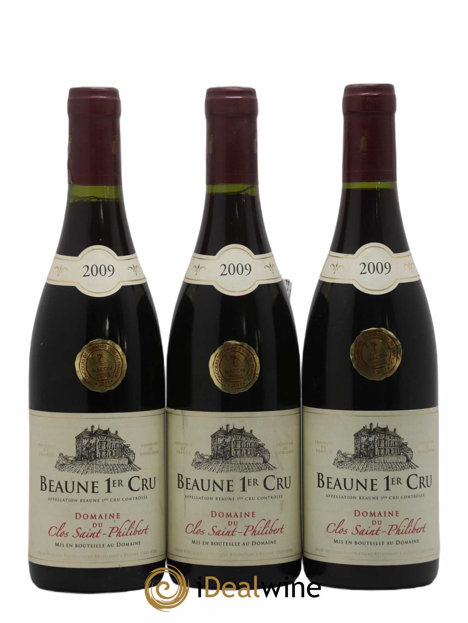 Beaune 1er Cru Domaine du Clos Saint Philibert 2009 - Posten von 3 Flaschen - 0