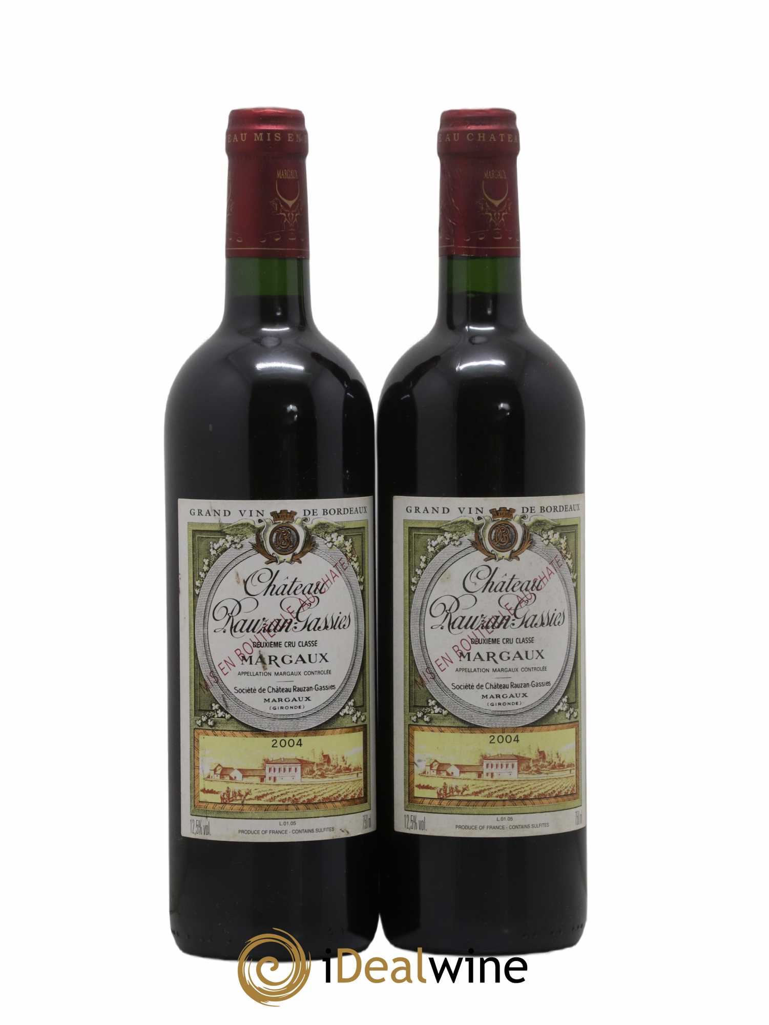 Château Rauzan-Gassies 2ème Grand Cru Classé 2004 - Lot de 2 bouteilles - 0