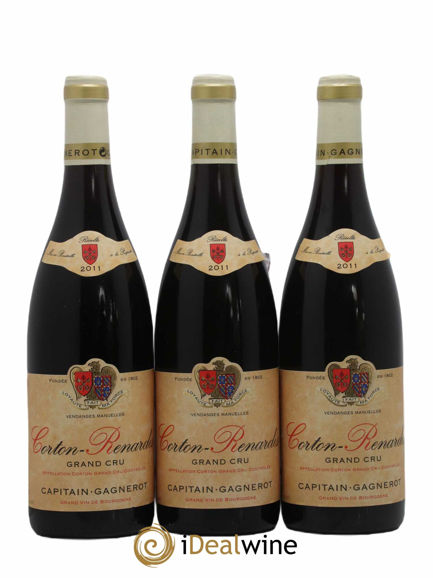 Corton Grand Cru Renardes Captain Gagnerot 2011 - Lot de 3 bouteilles - 0