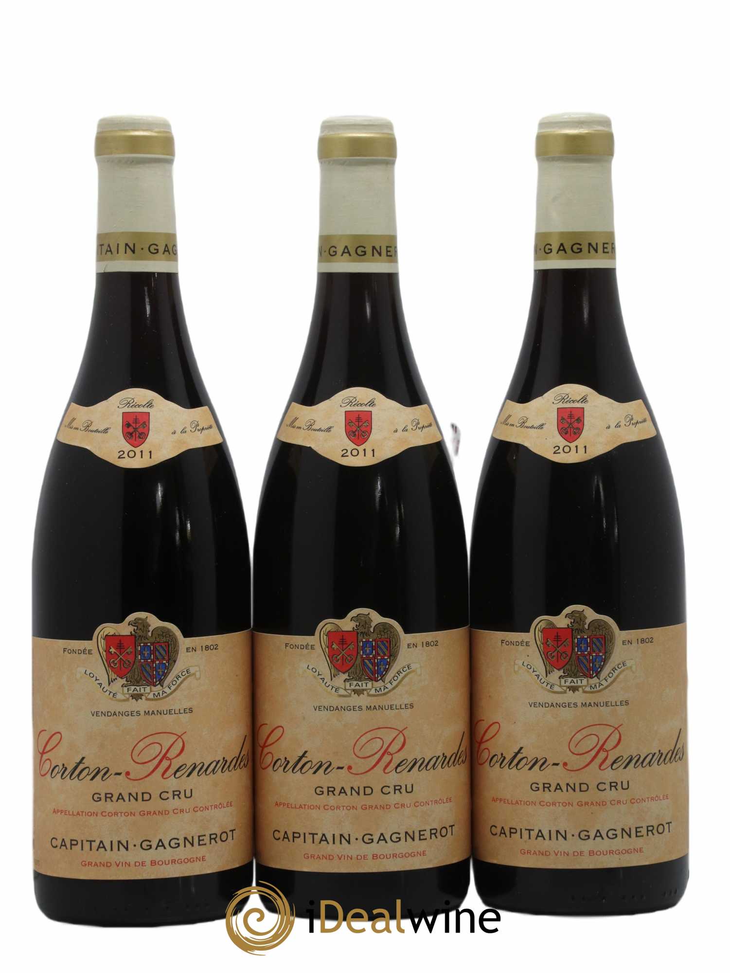 Corton Grand Cru Renardes Captain Gagnerot 2011 - Lot de 3 bouteilles - 0