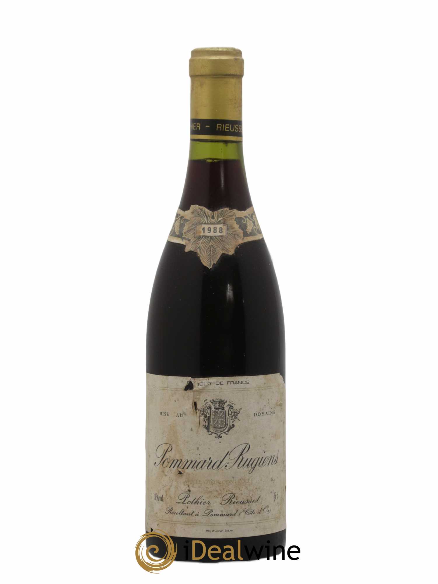 Pommard 1er Cru Rugiens Pothier Rieusset 1988 - Lot de 1 bouteille - 0