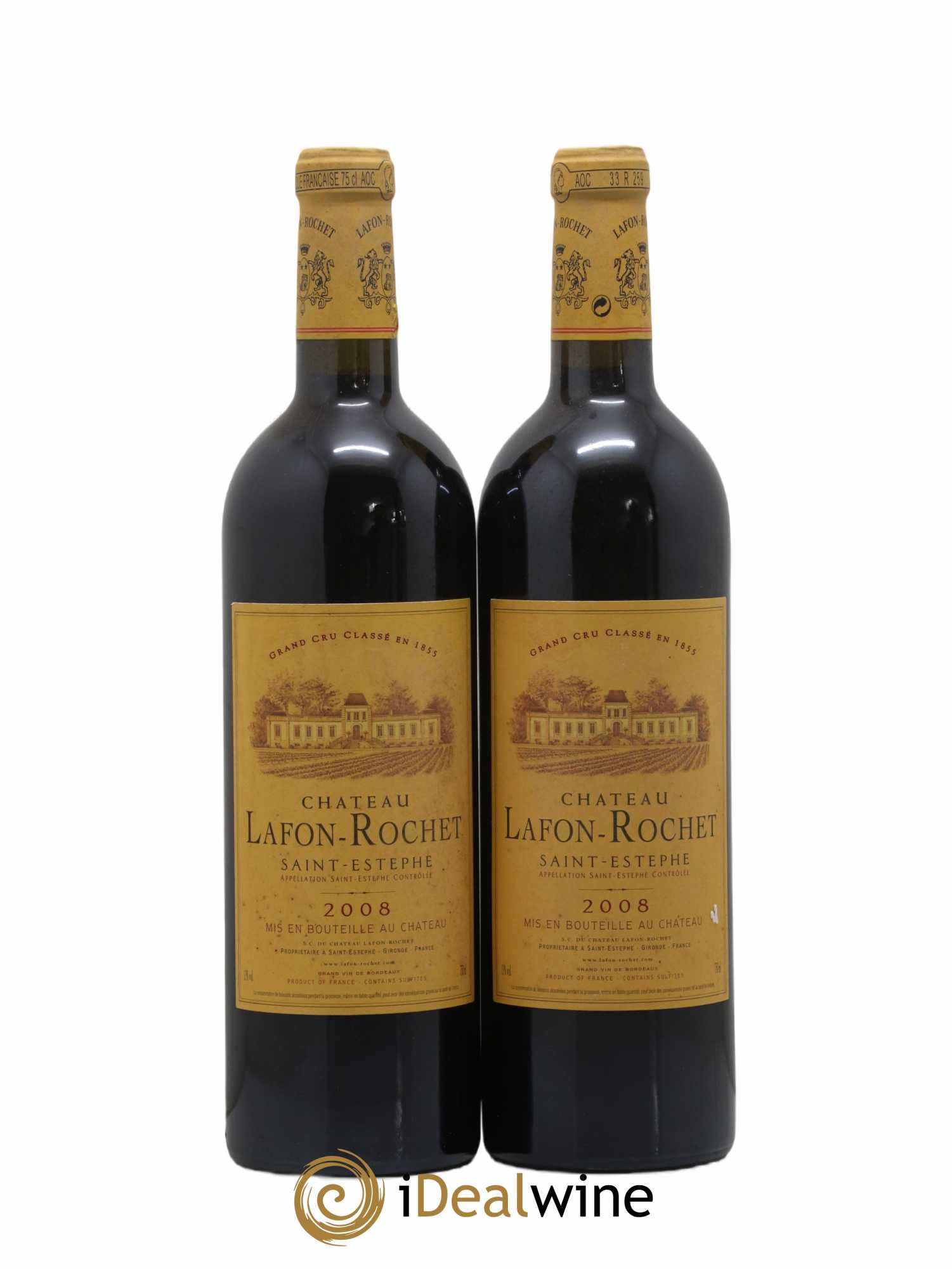 Château Lafon Rochet 4ème Grand Cru Classé 2008 - Lot de 2 bouteilles - 0