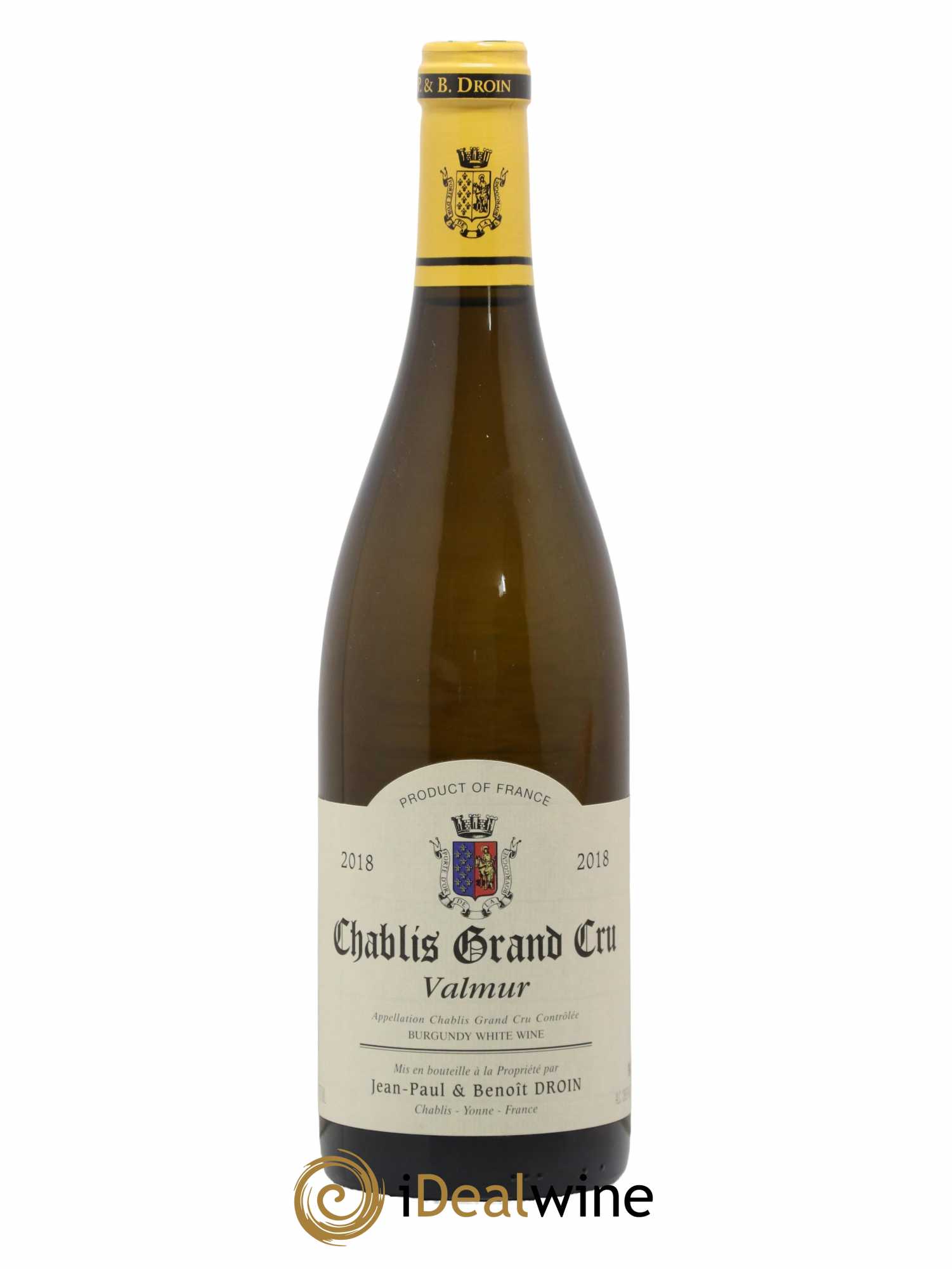 Chablis Grand Cru Valmur Jean-Paul & Benoît Droin (Domaine) 2018 - Posten von 1 Flasche - 0