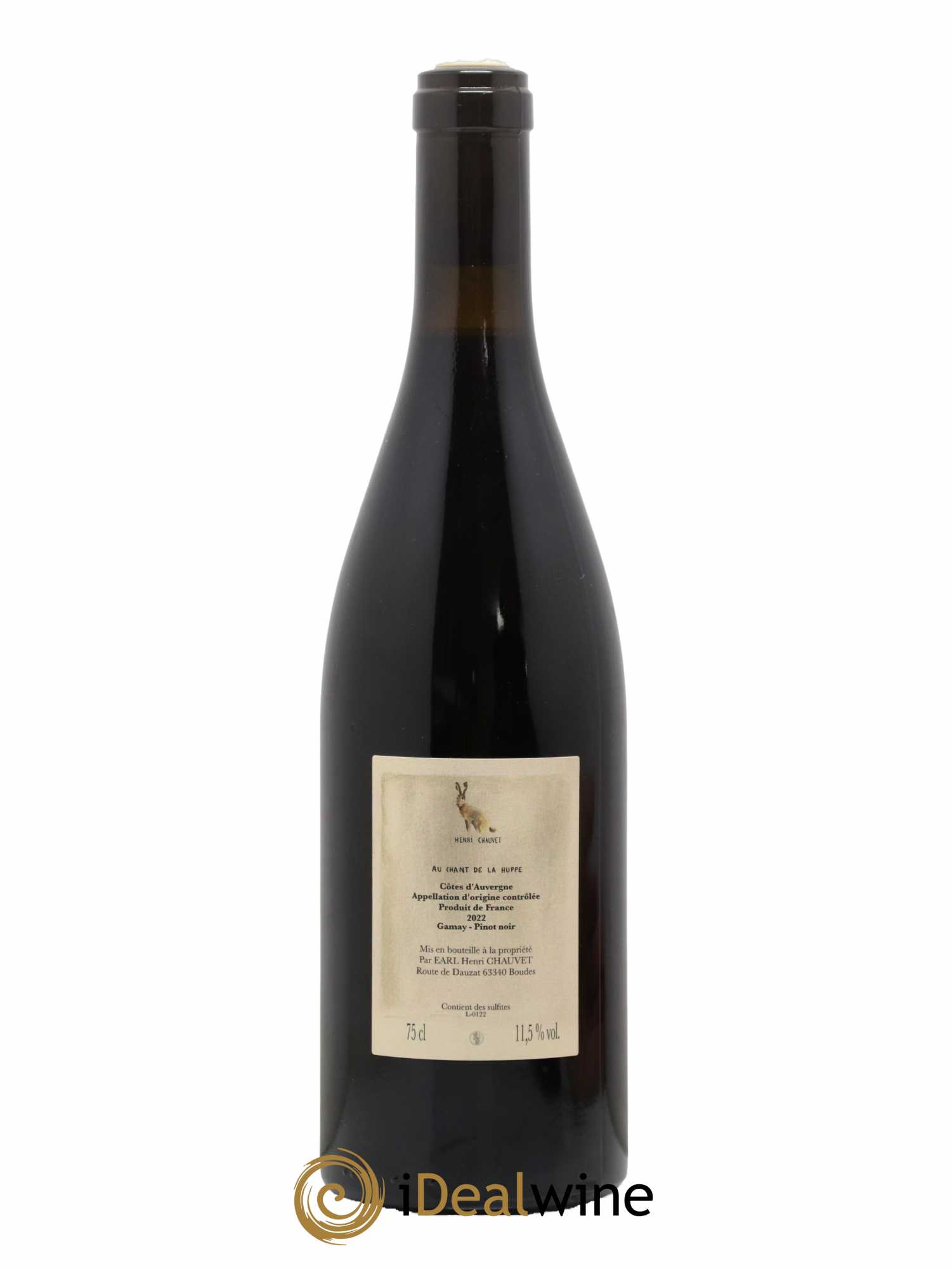 Côtes d'Auvergne Au Chant de la Huppe Henri Chauvet 2022 - Lot de 1 bouteille - 1