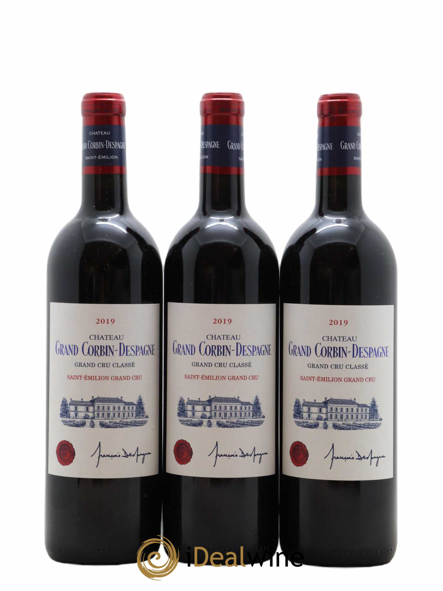 Château Grand Corbin Despagne Grand Cru Classé 2019 - Lotto di 6 bottiglie - 1