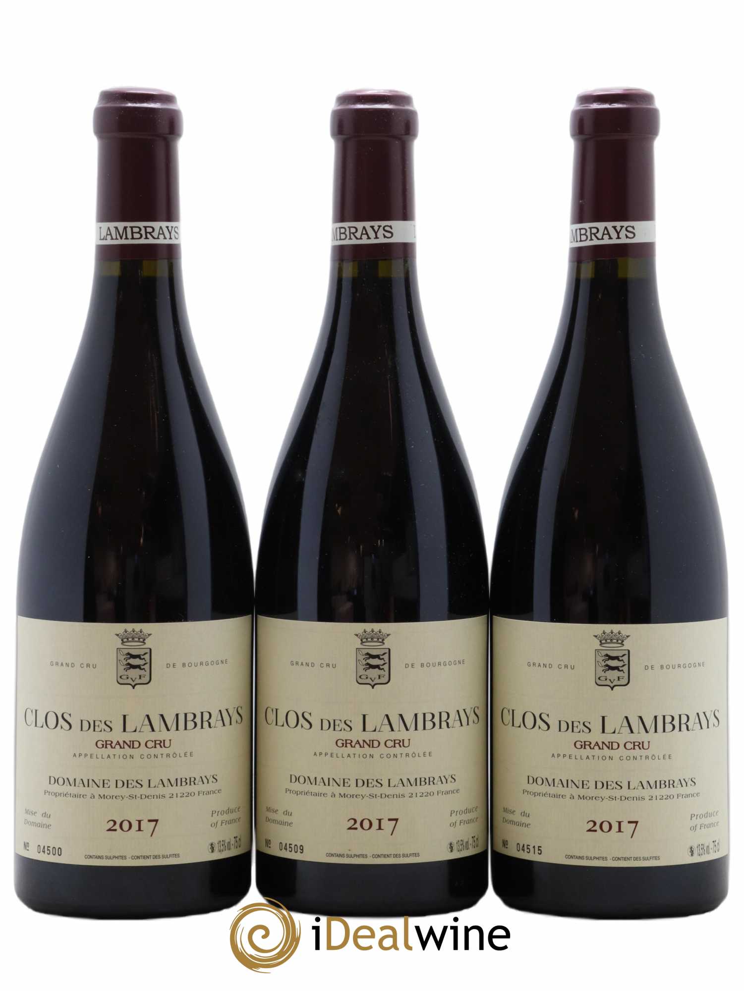 Clos des Lambrays Grand Cru Domaine des Lambrays 2017 - Lot de 3 bouteilles - 0