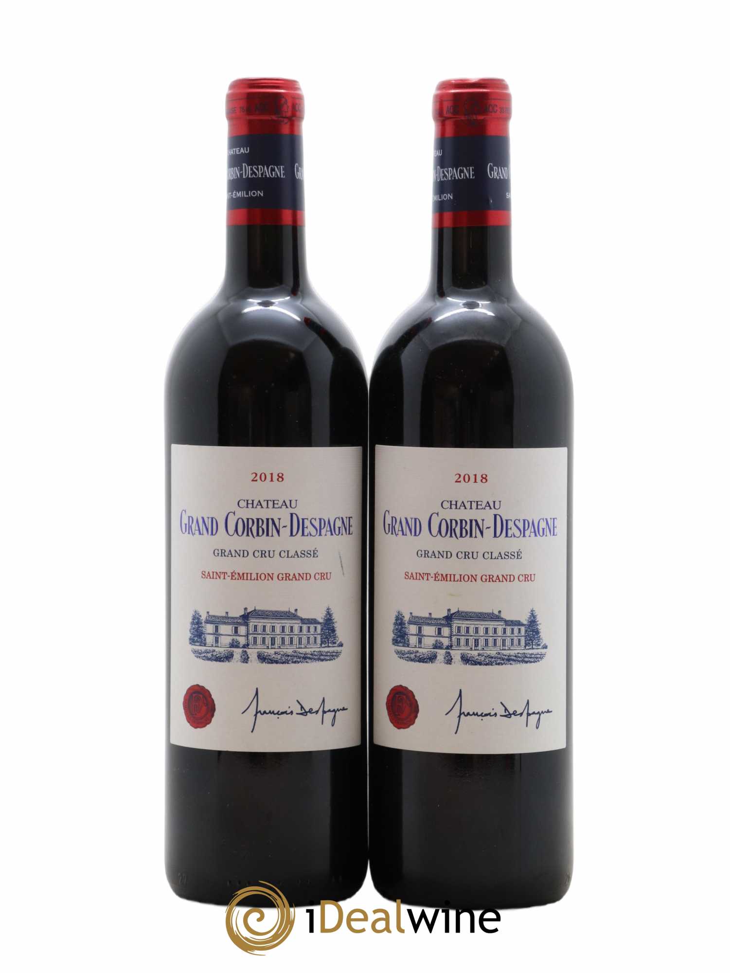 Château Grand Corbin Despagne Grand Cru Classé 2018 - Lot de 2 bouteilles - 0