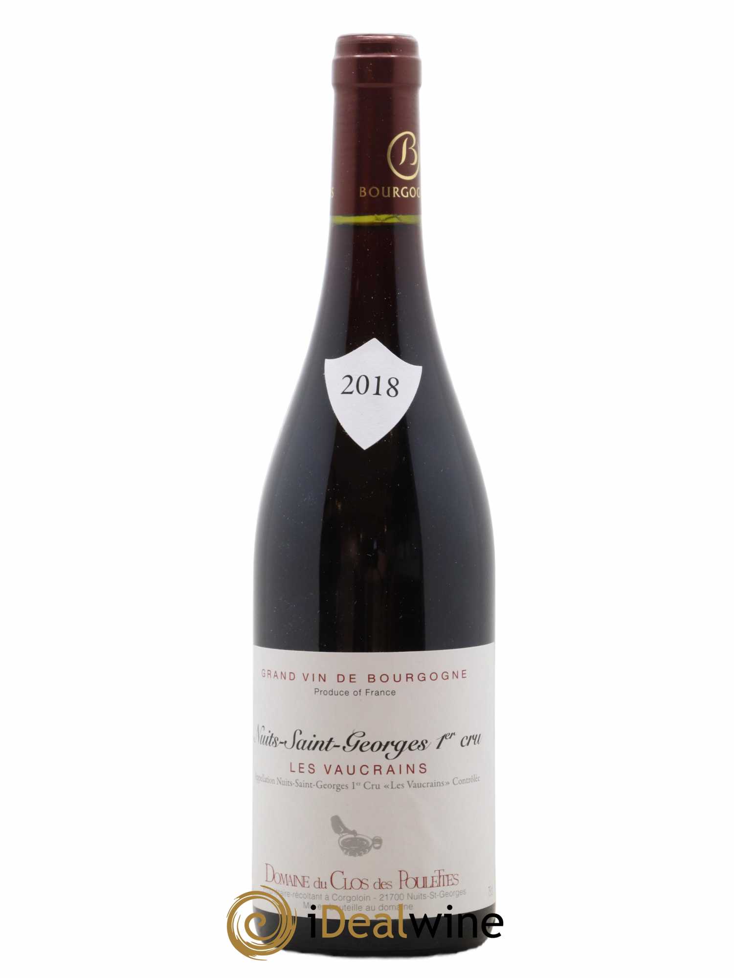 Nuits-Saint-Georges 1er Cru Les Vaucrains Domaine Du Clos Des Poulettes 2018 - Lotto di 1 bottiglia - 0