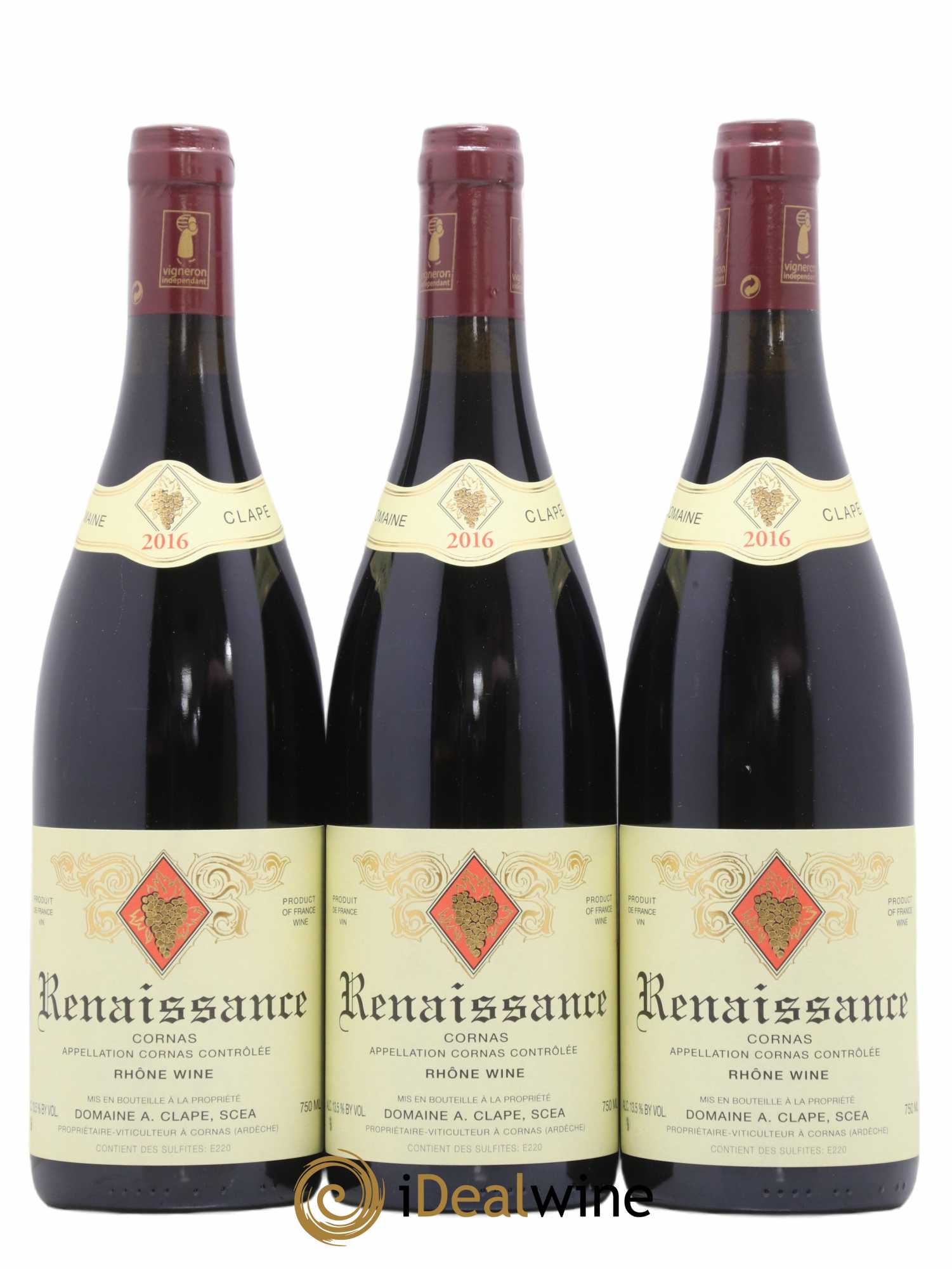 Cornas Renaissance Auguste Clape 2016 - Posten von 3 Flaschen - 0
