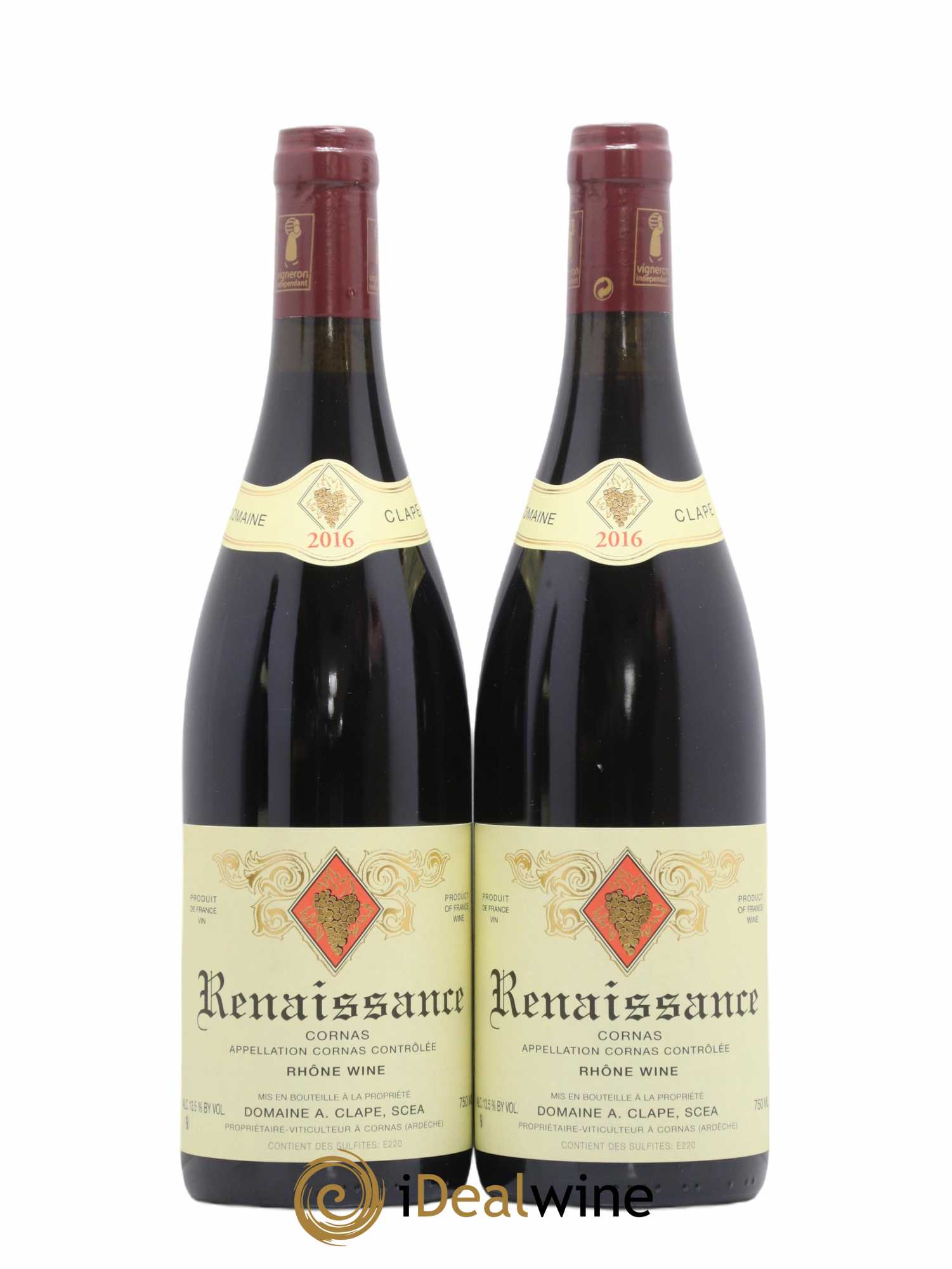 Cornas Renaissance Auguste Clape 2016 - Posten von 2 Flaschen - 0