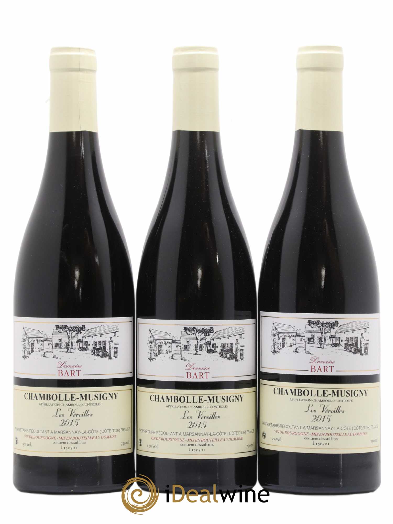 Chambolle-Musigny Les Véroilles Bart (Domaine) 2015 - Lot de 3 bouteilles - 0