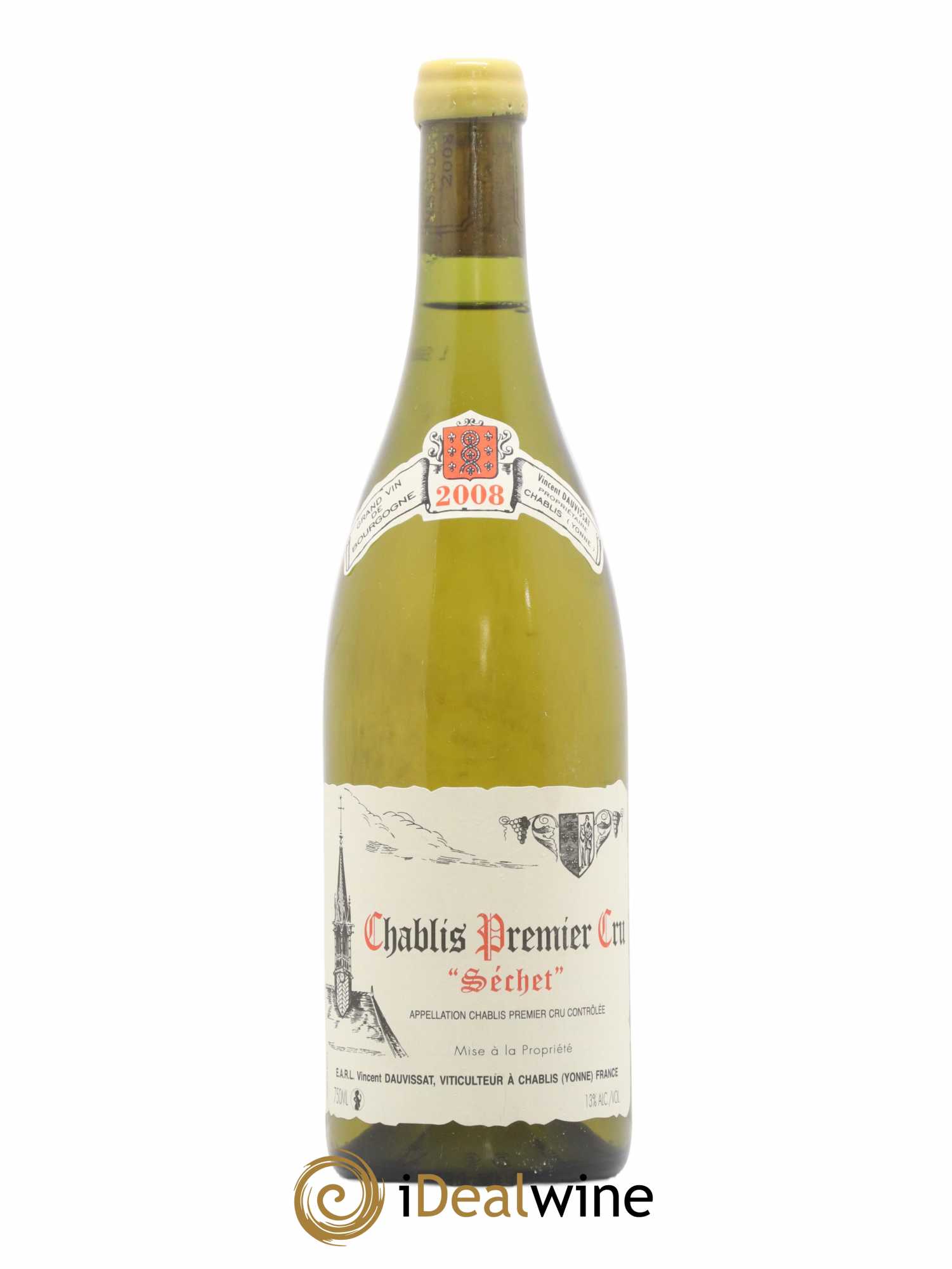 Chablis 1er Cru Séchet Vincent Dauvissat (Domaine) 2008 - Lot de 1 bouteille - 0
