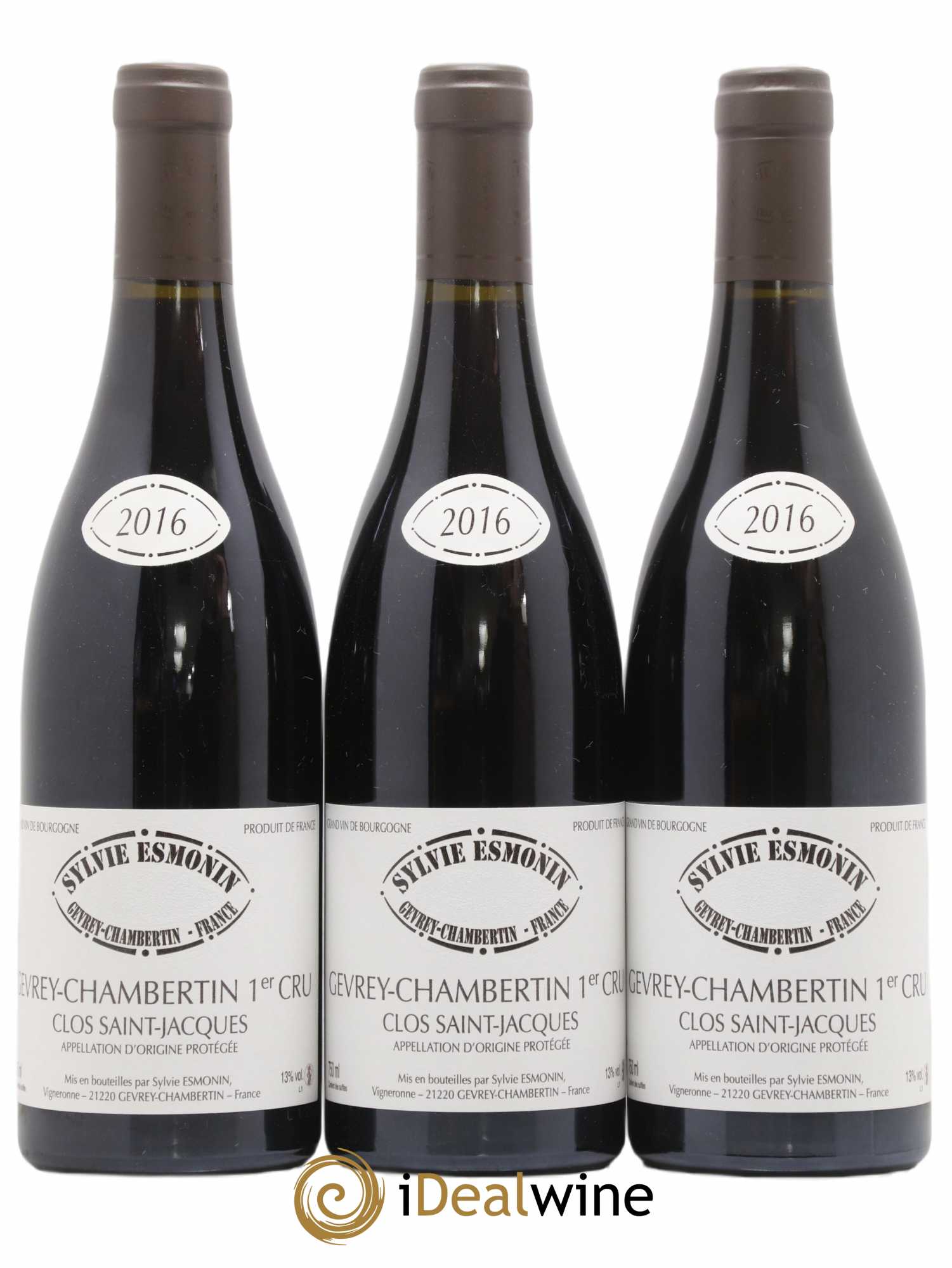 Gevrey-Chambertin 1er Cru Clos Saint Jacques Sylvie Esmonin 2016 - Lotto di 3 bottiglie - 0