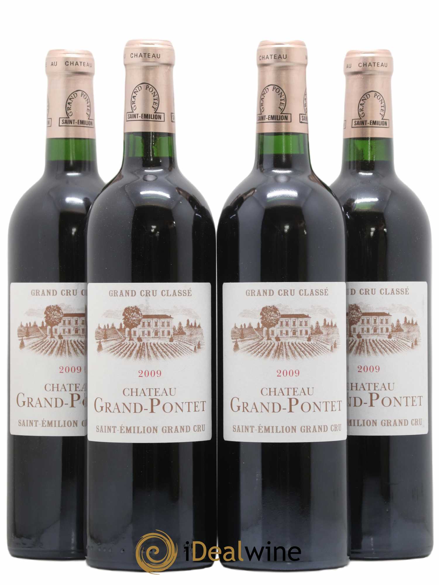Château Grand Pontet Grand Cru Classé 2009 - Lot de 4 bouteilles - 0