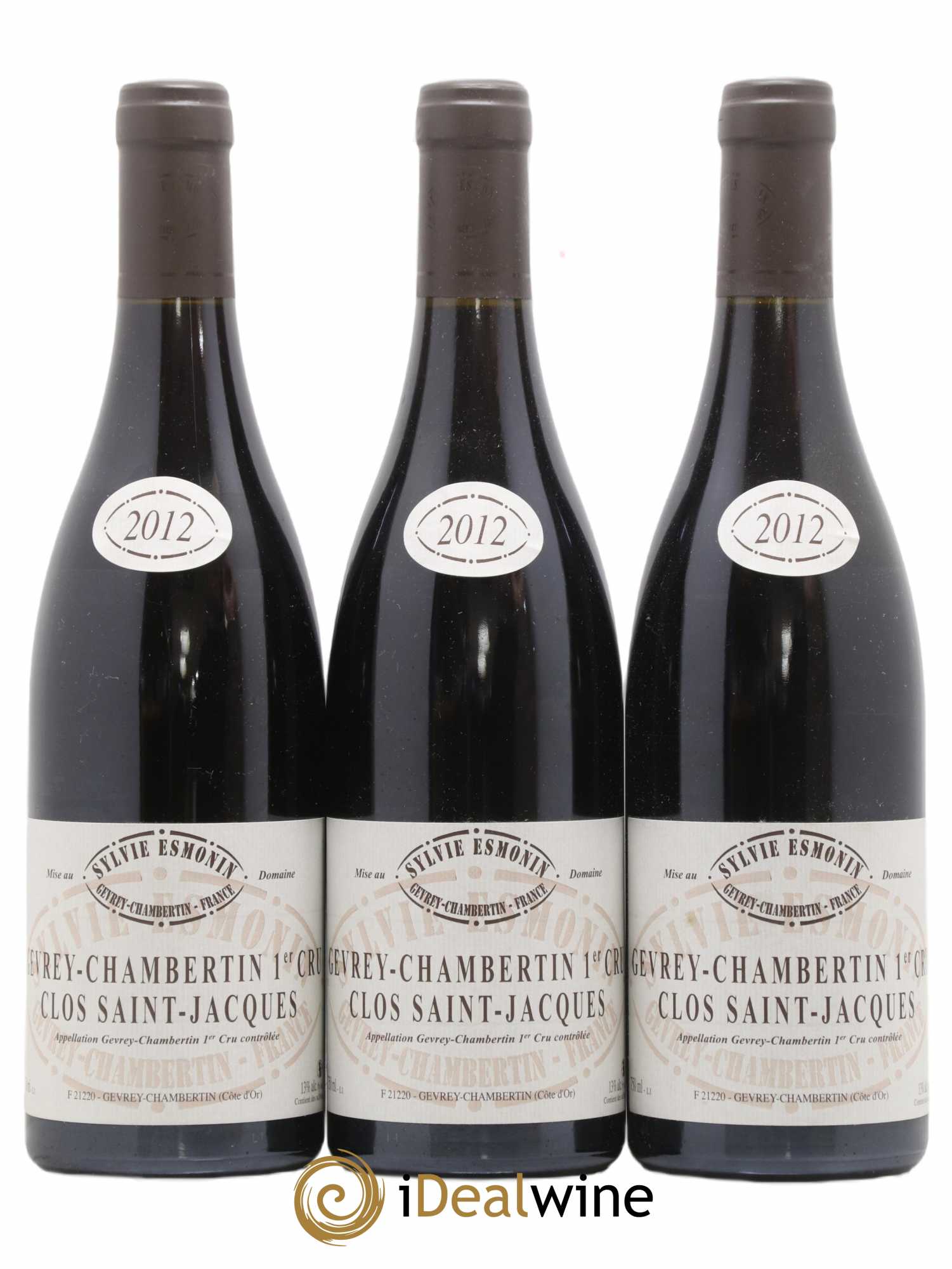 Gevrey-Chambertin 1er Cru Clos Saint Jacques Sylvie Esmonin 2012 - Lot de 3 bouteilles - 0