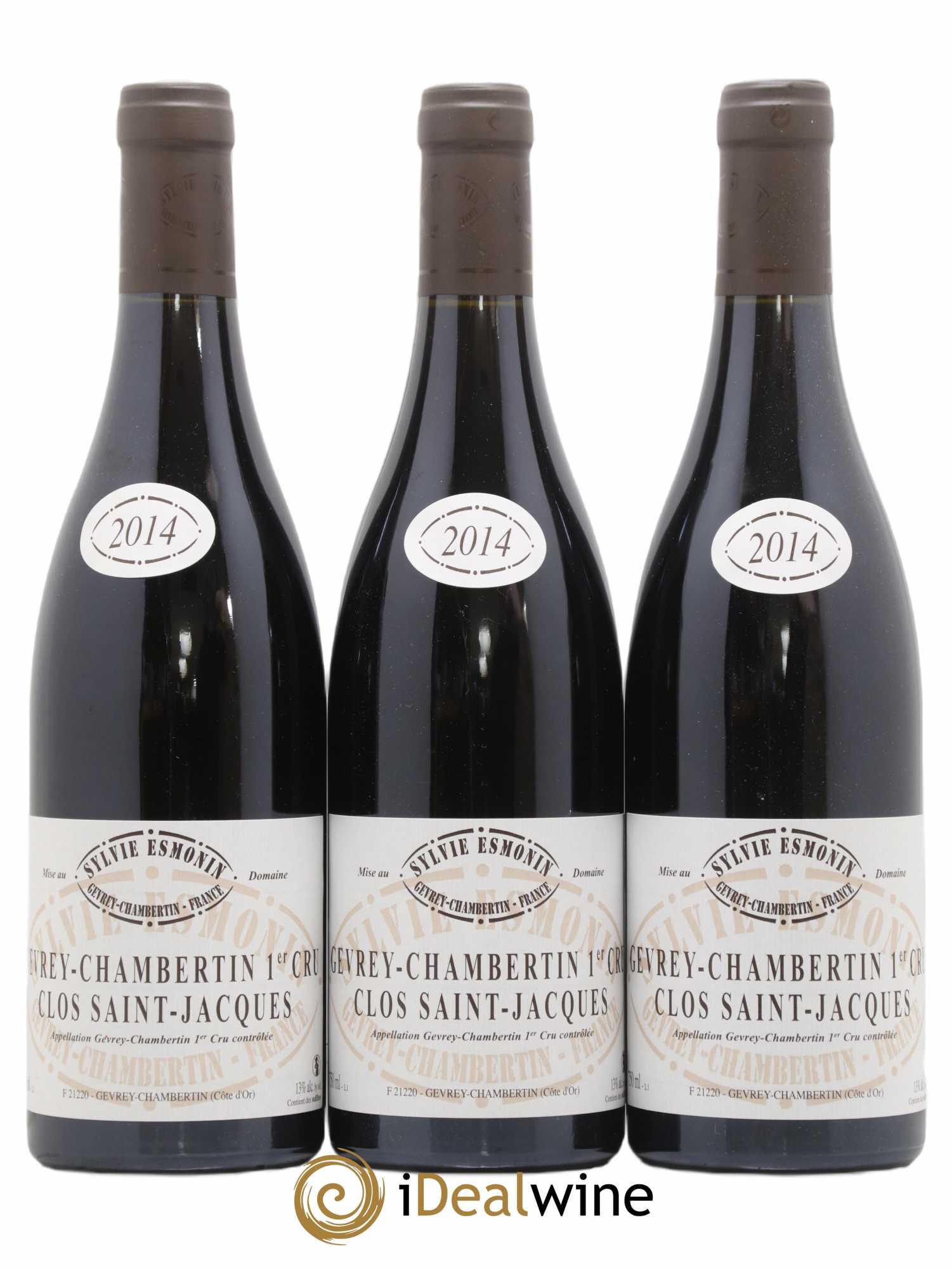 Gevrey-Chambertin 1er Cru Clos Saint Jacques Sylvie Esmonin 2014 - Lot de 3 bouteilles - 0