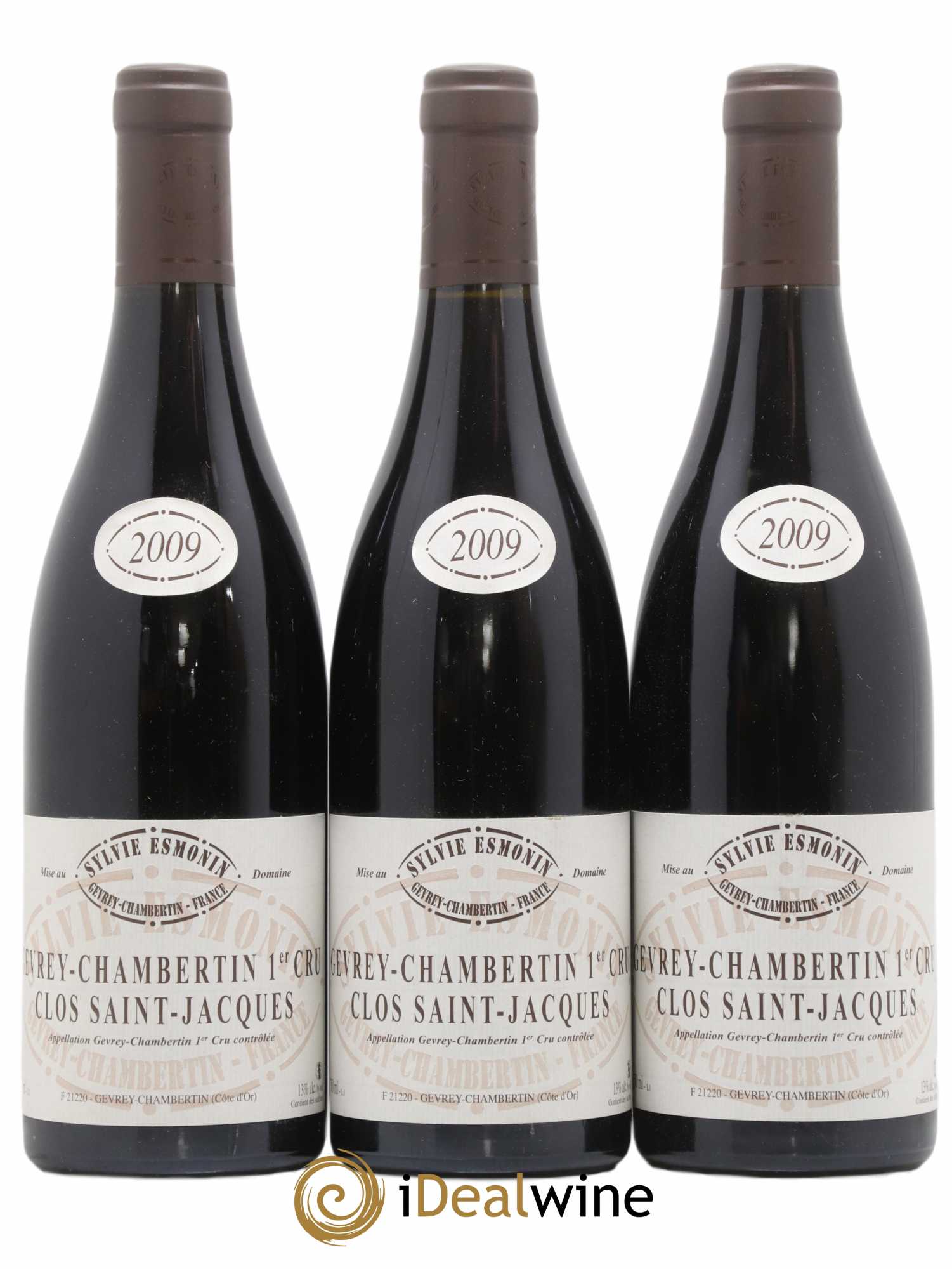 Gevrey-Chambertin 1er Cru Clos Saint Jacques Sylvie Esmonin 2009 - Lot de 3 bouteilles - 0