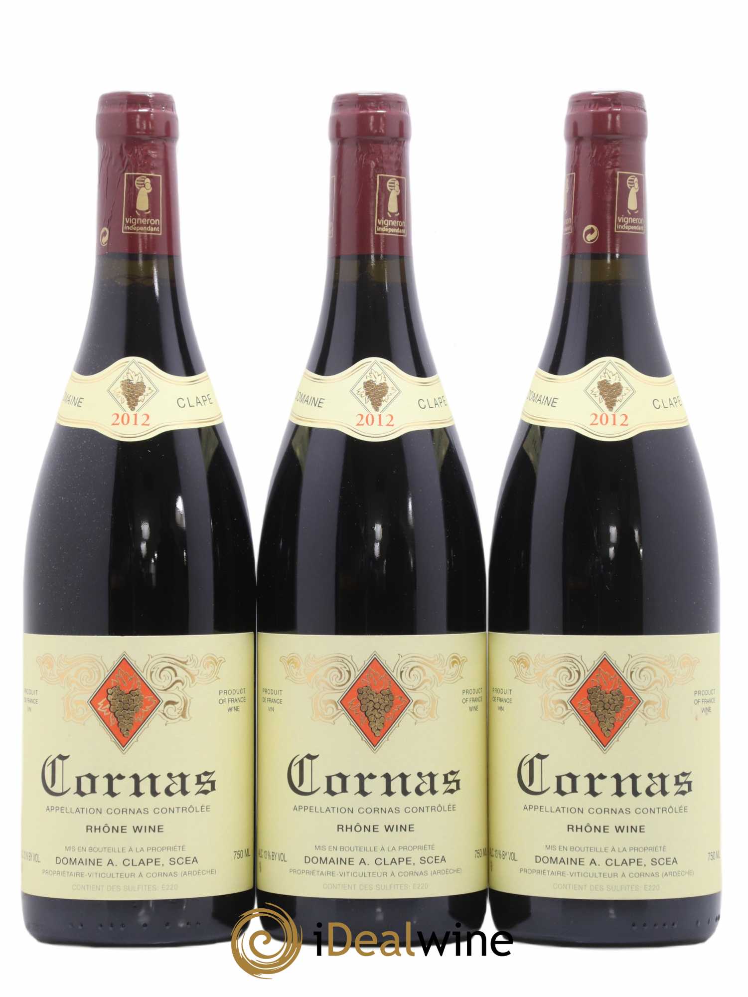 Cornas Auguste Clape 2012 - Lot de 3 bouteilles - 0