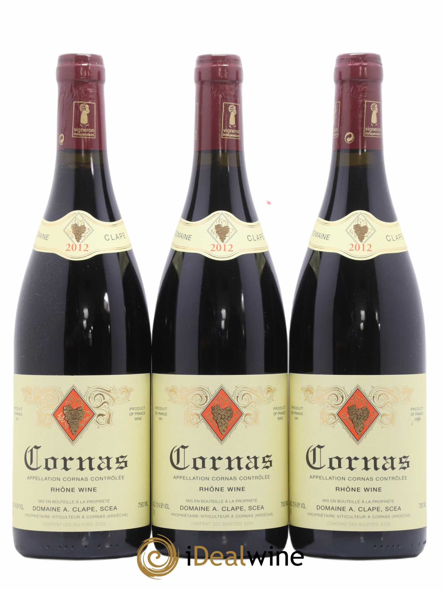 Cornas Auguste Clape 2012 - Lot de 3 bouteilles - 0