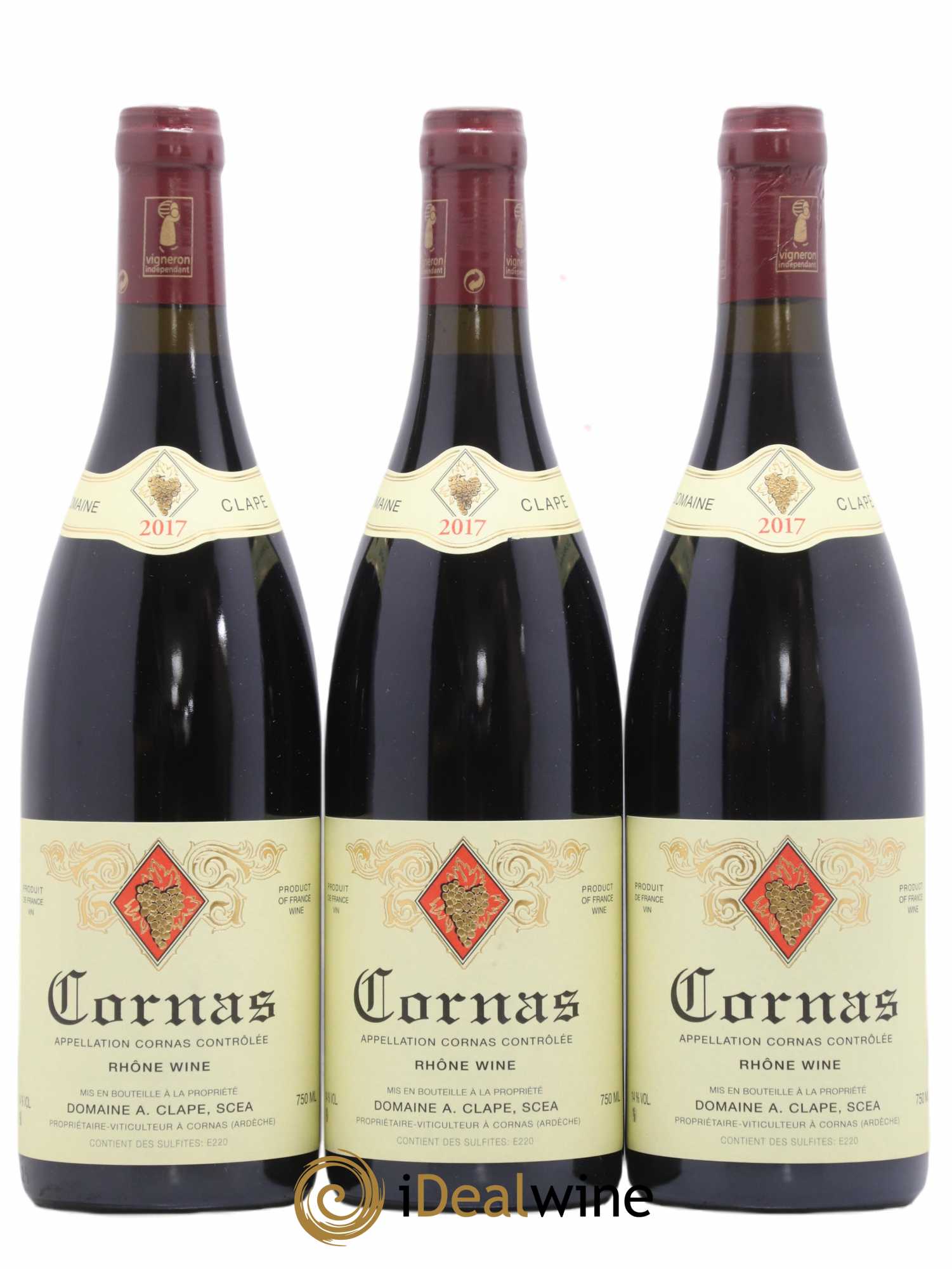 Cornas Auguste Clape 2017 - Lot de 3 bouteilles - 0