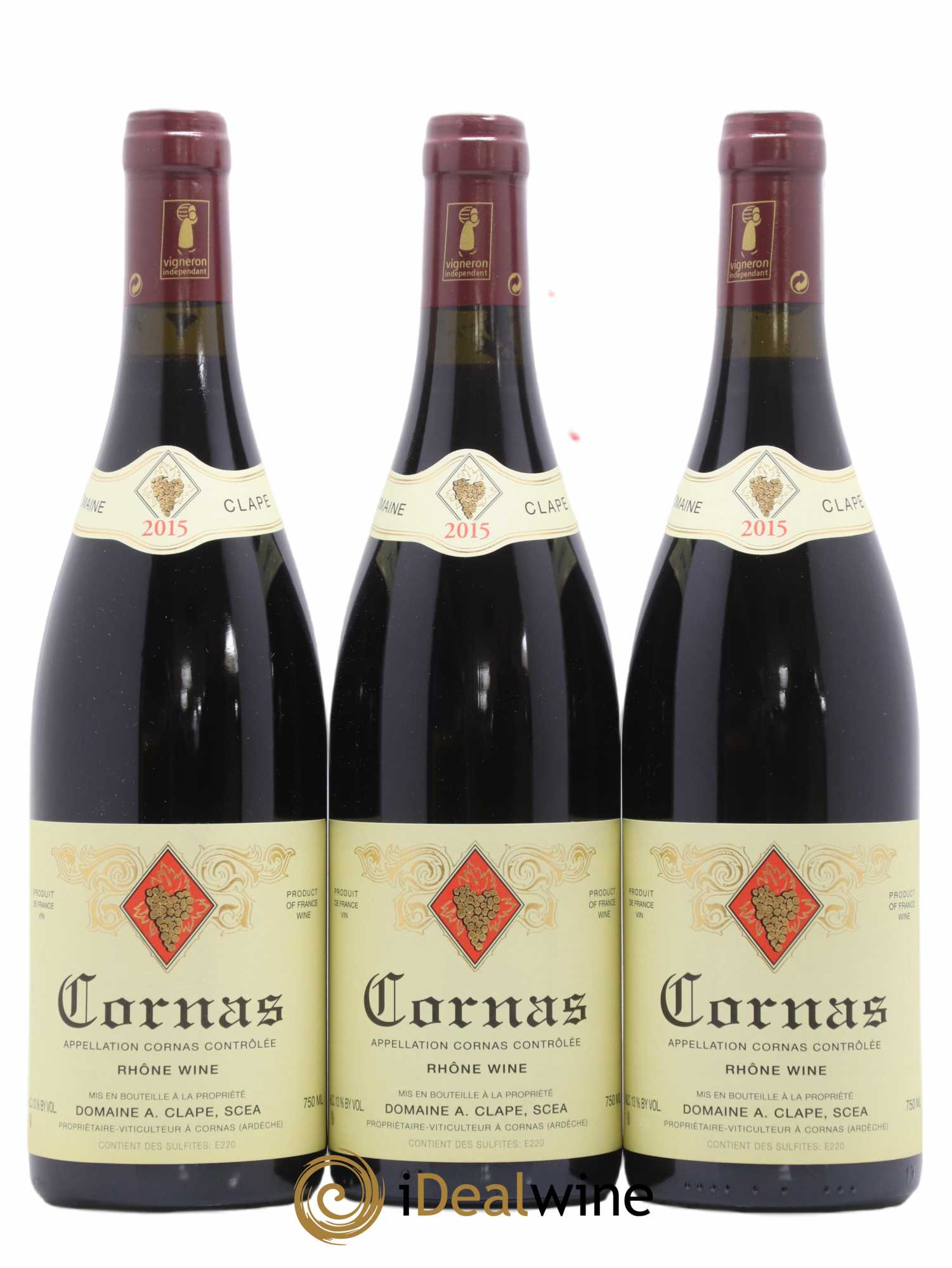 Cornas Auguste Clape 2015 - Lot de 3 bouteilles - 0