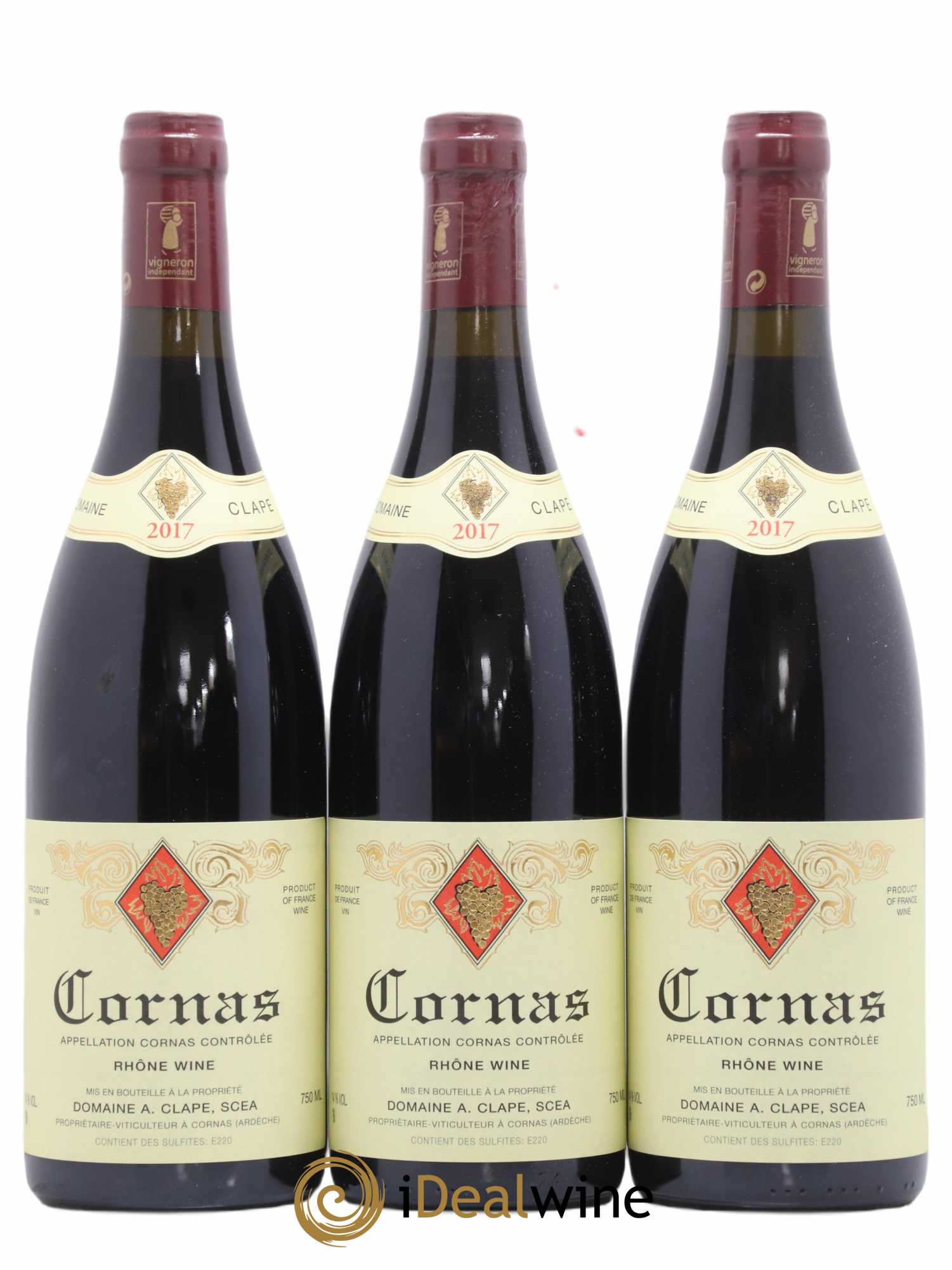 Cornas Auguste Clape 2017 - Lot de 3 bouteilles - 0