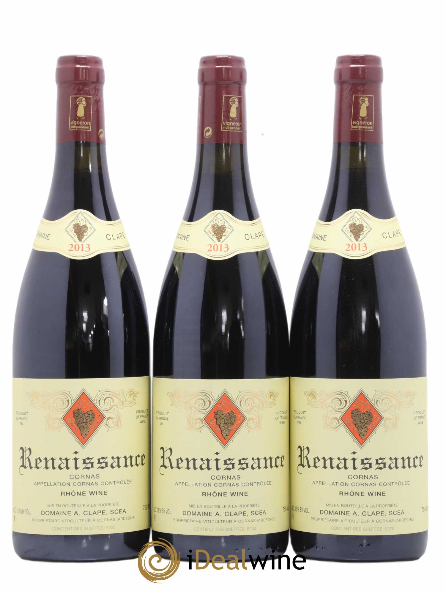 Cornas Renaissance Auguste Clape 2013 - Lot de 3 bouteilles - 0