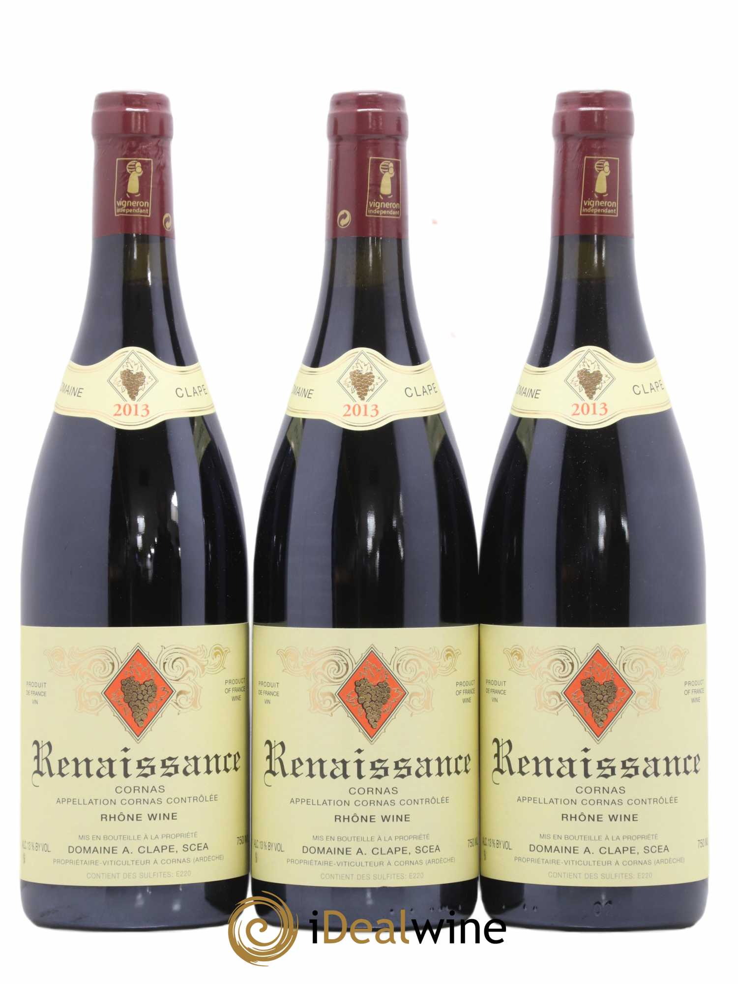 Cornas Renaissance Auguste Clape 2013 - Lot de 3 bouteilles - 0
