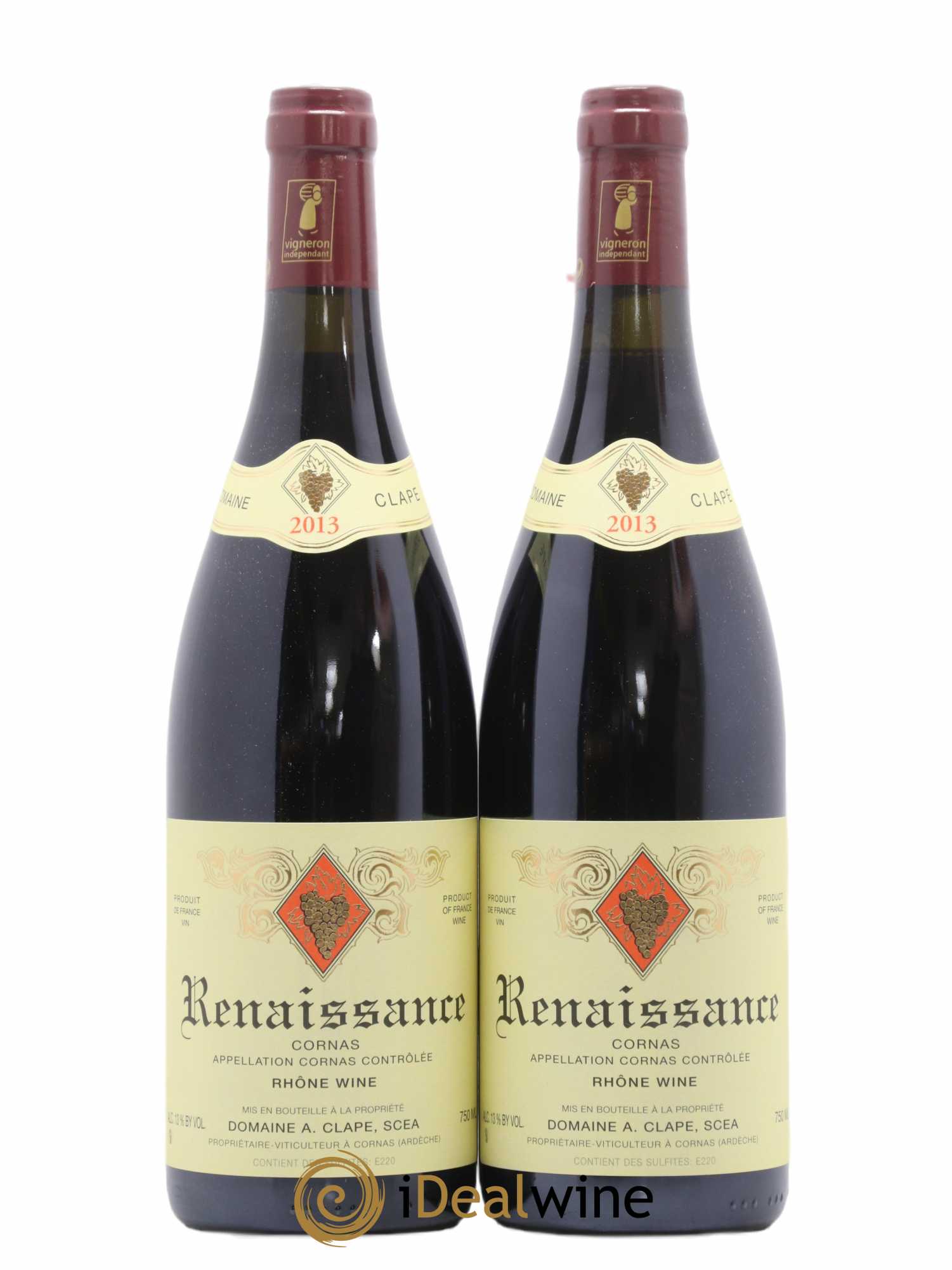 Cornas Renaissance Auguste Clape 2013 - Posten von 2 Flaschen - 0