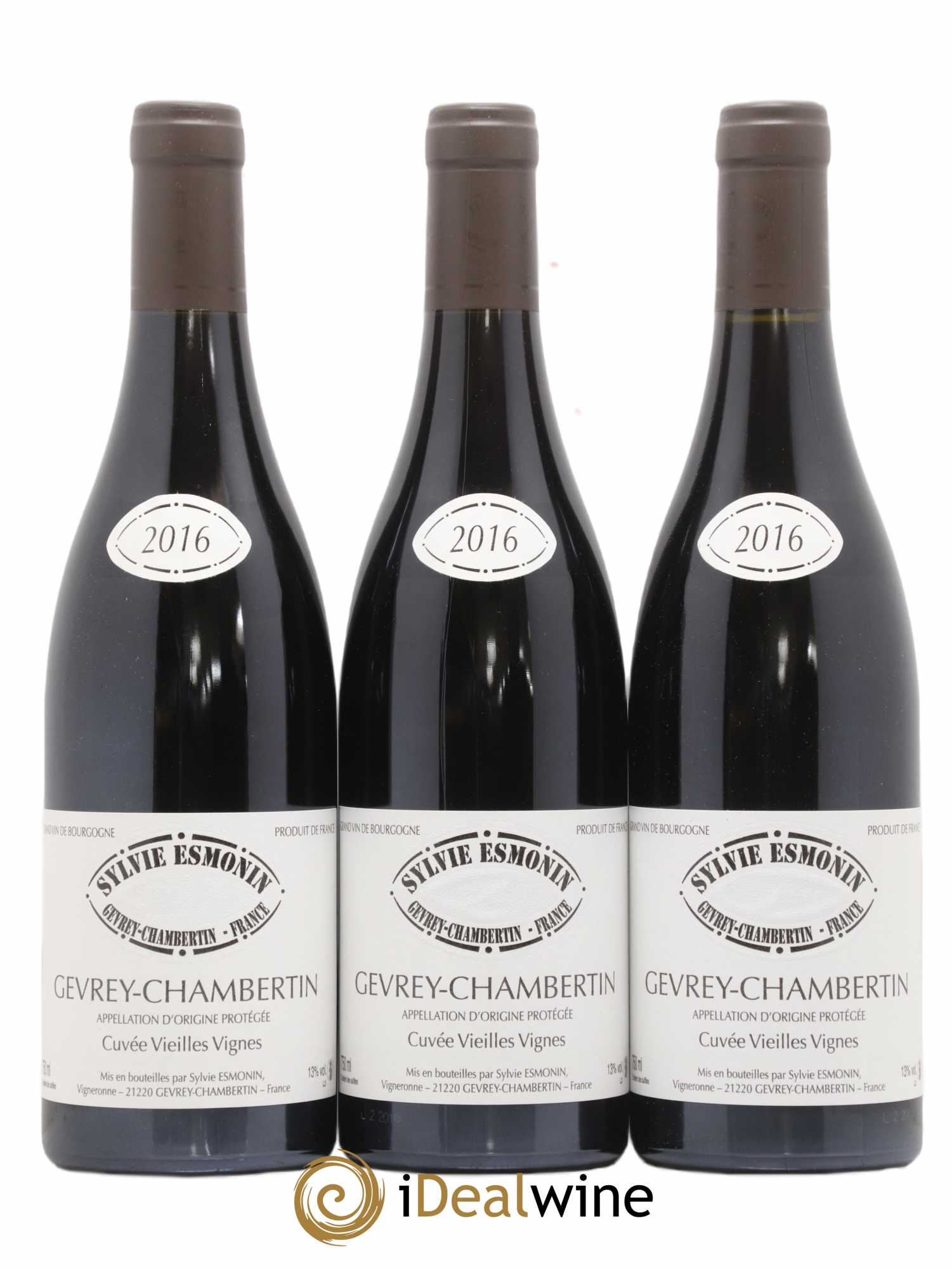 Gevrey-Chambertin Vieilles Vignes Sylvie Esmonin 2016 - Lot de 3 bouteilles - 0