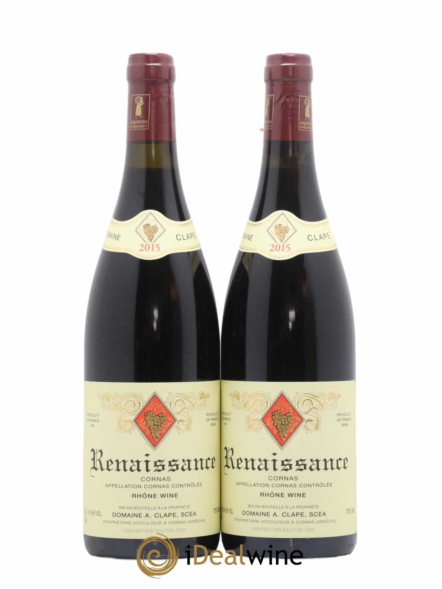 Cornas Renaissance Auguste Clape 2015 - Posten von 2 Flaschen - 0