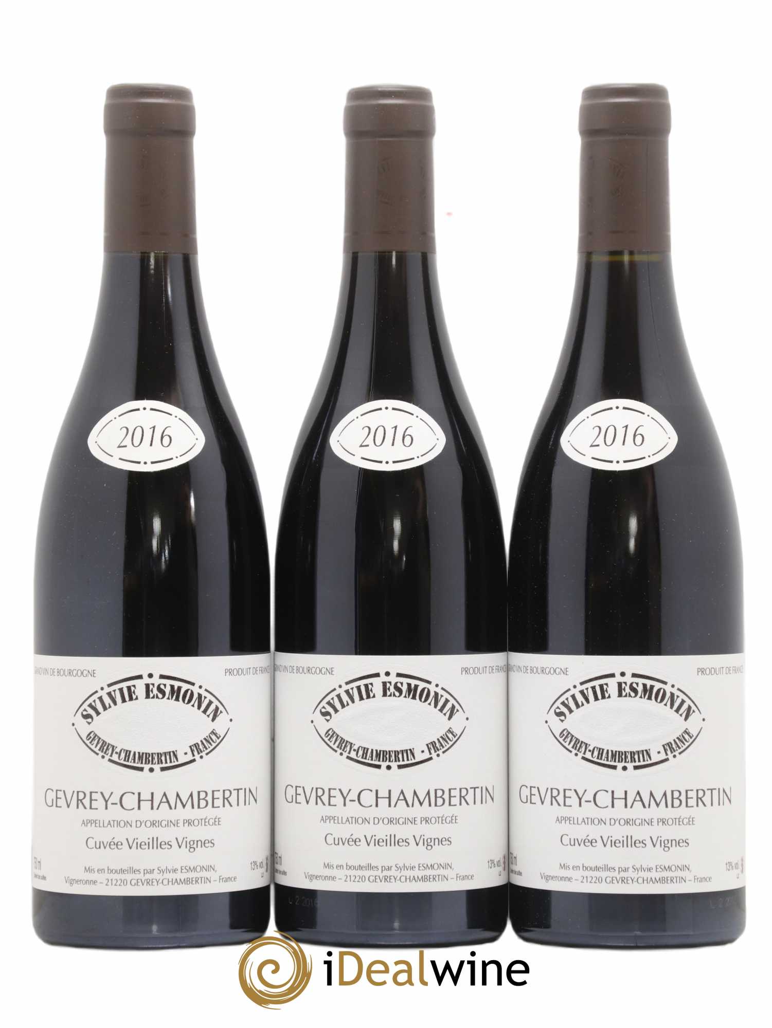 Gevrey-Chambertin Vieilles Vignes Sylvie Esmonin 2016 - Lot de 3 bouteilles - 0