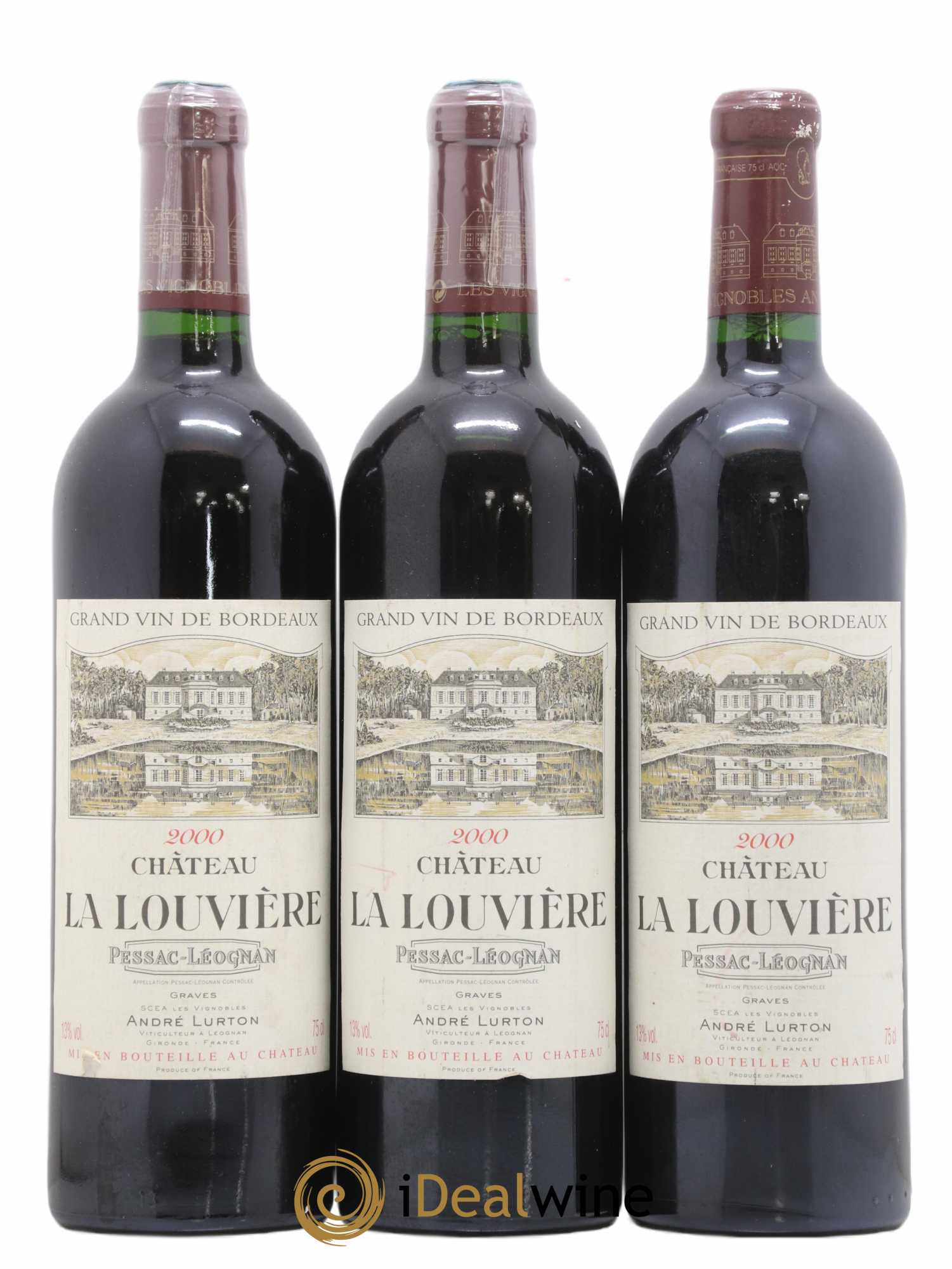 Château la Louvière 2000 - Lot de 3 bouteilles - 0