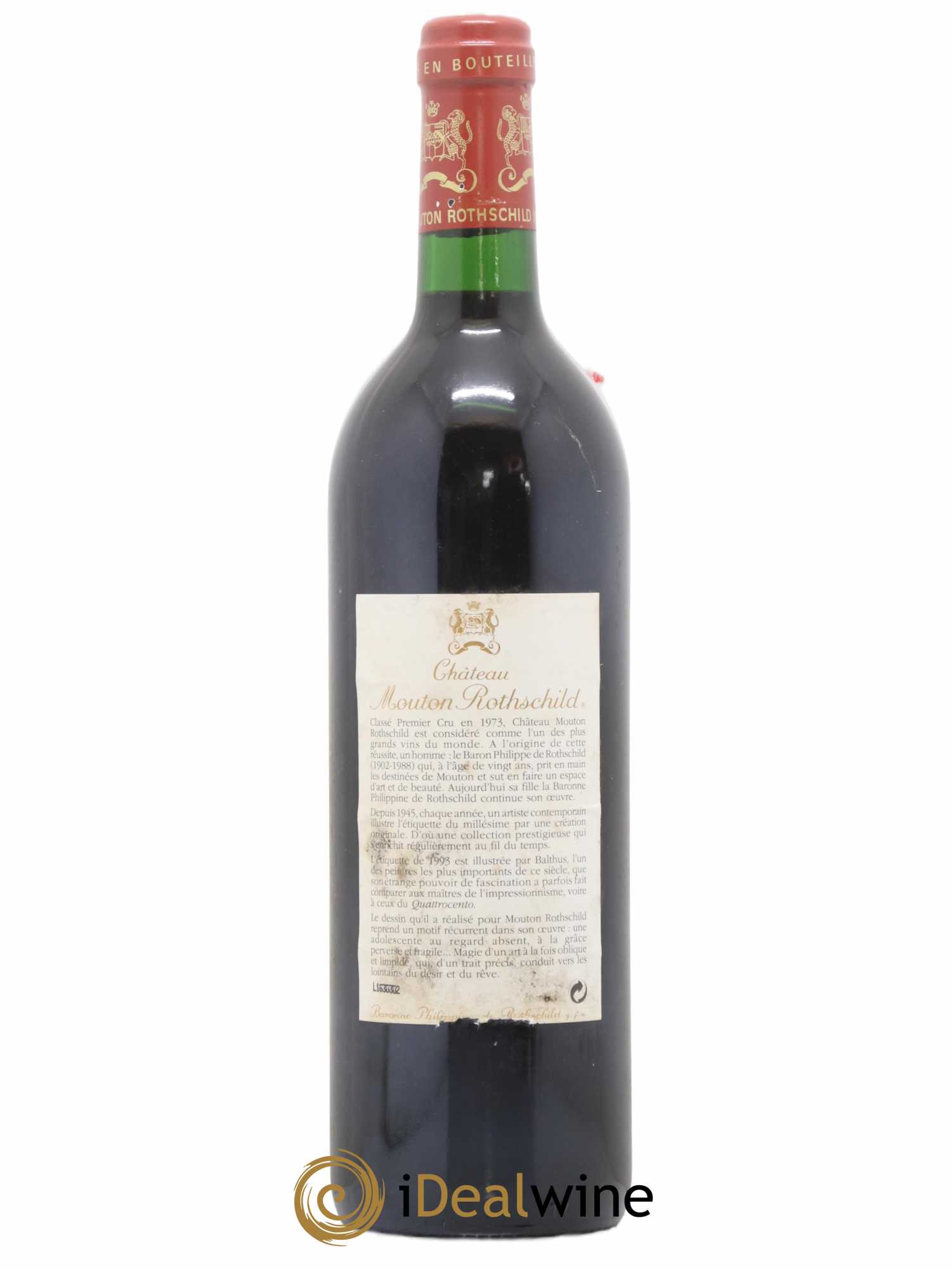 Château Mouton Rothschild 1er Grand Cru Classé 1993 - Lot of 1 bottle - 1