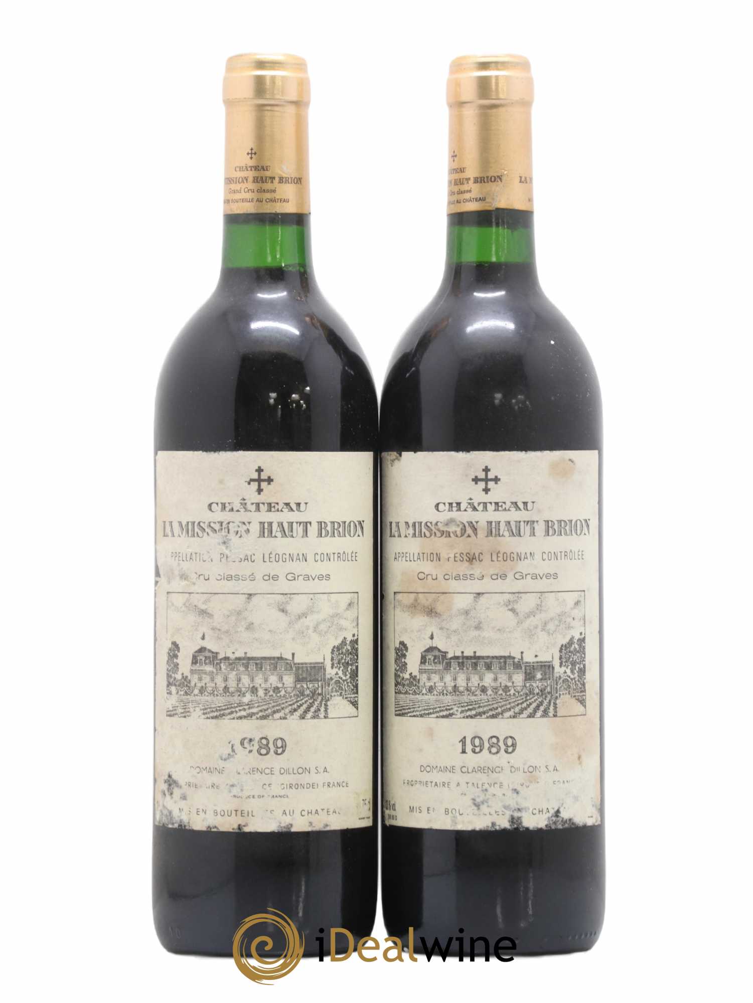 Château la Mission Haut-Brion Cru Classé de Graves 1989 - Lot de 2 bouteilles - 0