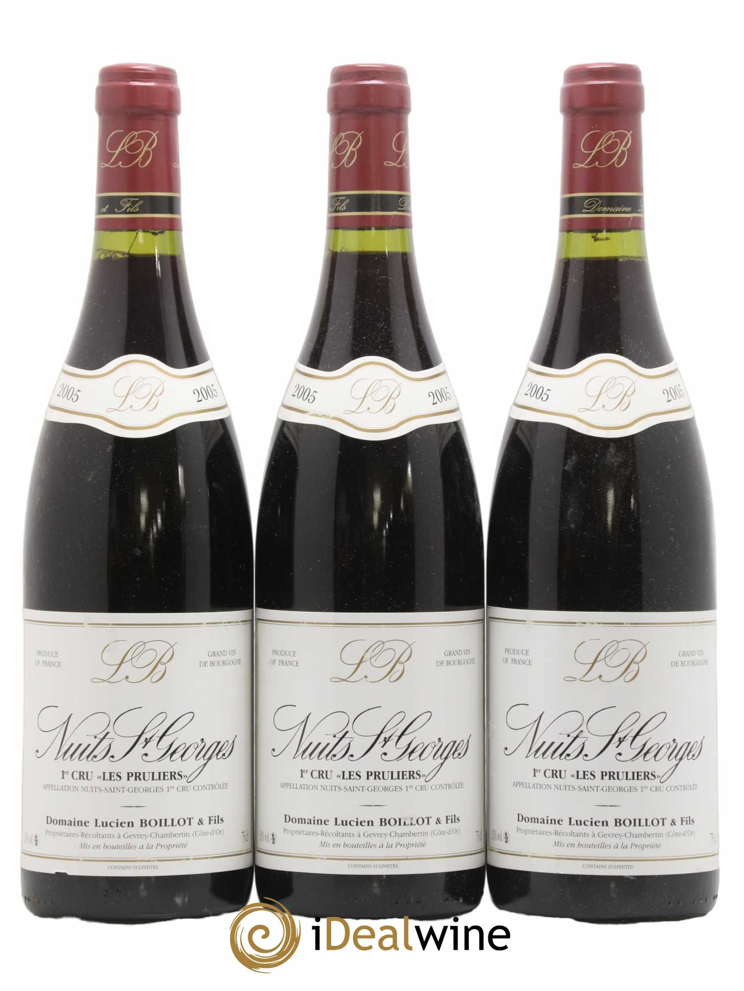 Nuits-Saint-Georges 1er Cru Les Pruliers Lucien Boillot & Fils (Domaine) 2005 - Lot de 3 bouteilles - 0