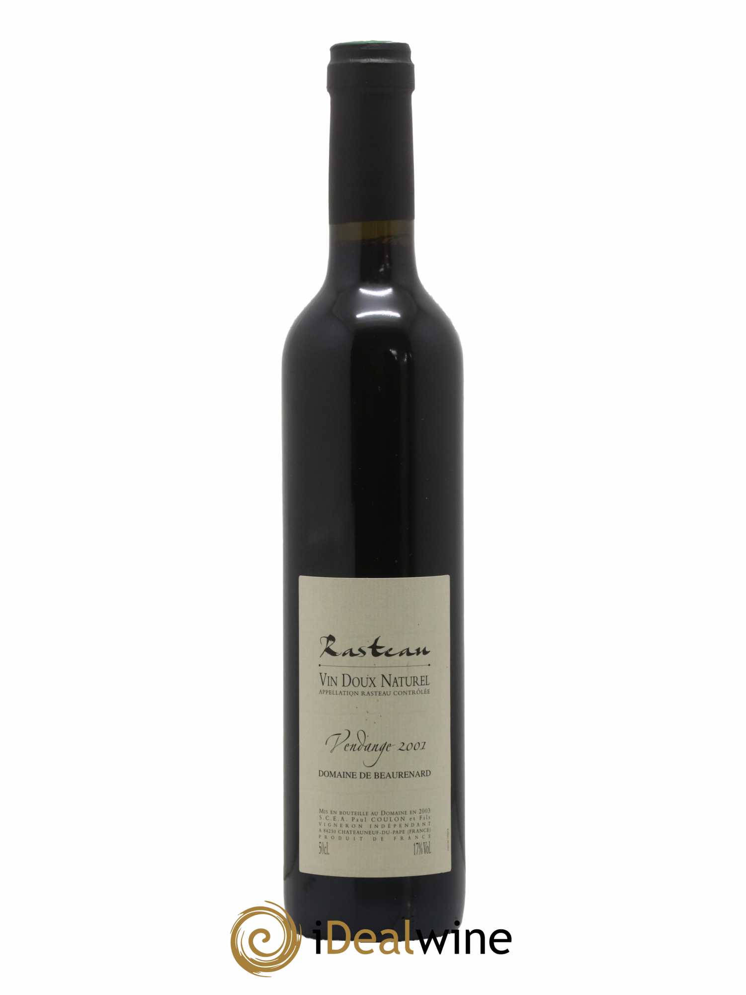 Rasteau Vin Doux Naturel Beaurenard 50cl 2001 - Lot de 1 bouteille - 0