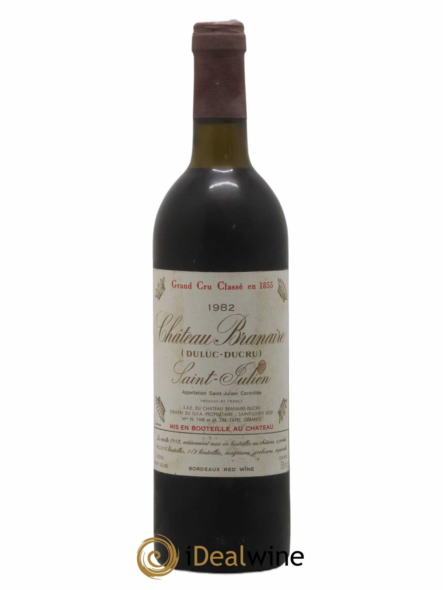 Château Branaire Ducru 4ème Grand Cru Classé 1982 - Lot de 1 bouteille - 0