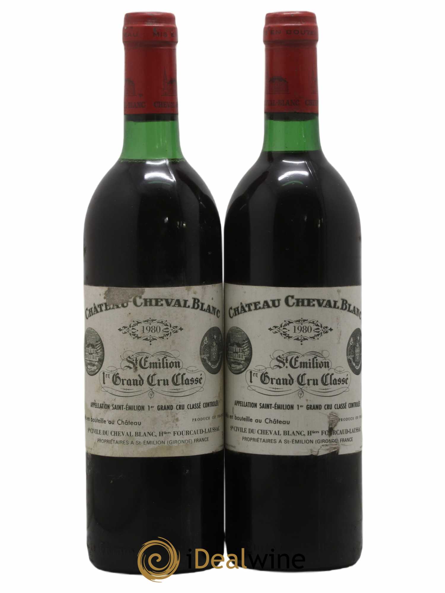 Château Cheval Blanc 1er Grand Cru Classé A 1980 - Lot of 2 bottles - 0