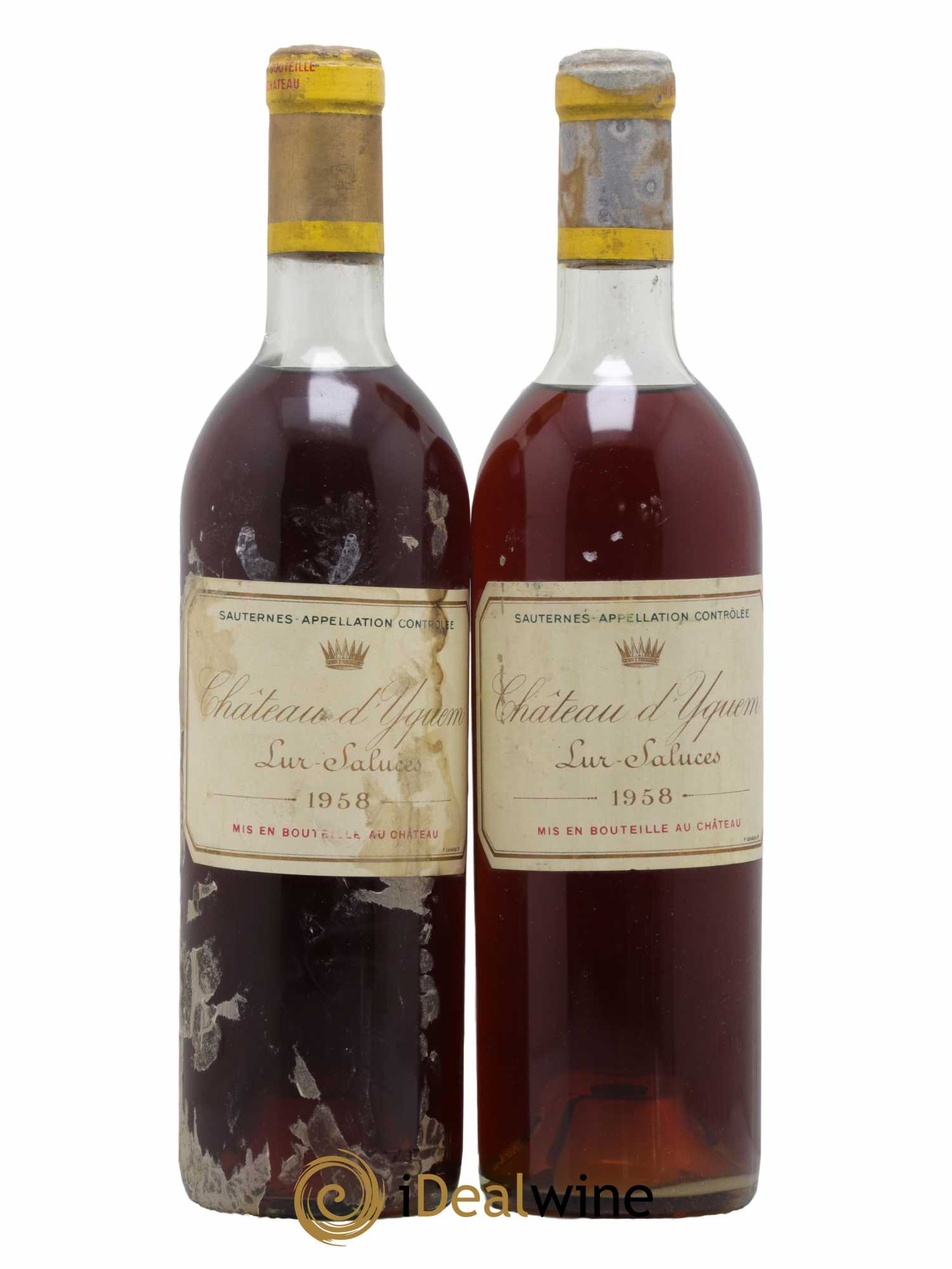 Château d' Yquem 1er Cru Classé Supérieur 1958 - Lotto di 2 bottiglie - 0