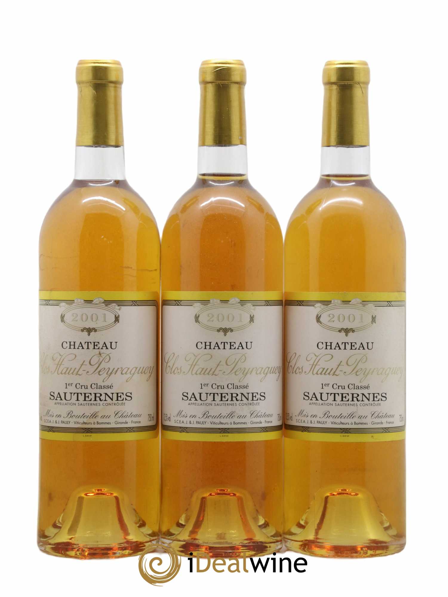 Clos Haut-Peyraguey 1er Grand Cru Classé 2001 - Lotto di 6 bottiglie - 1