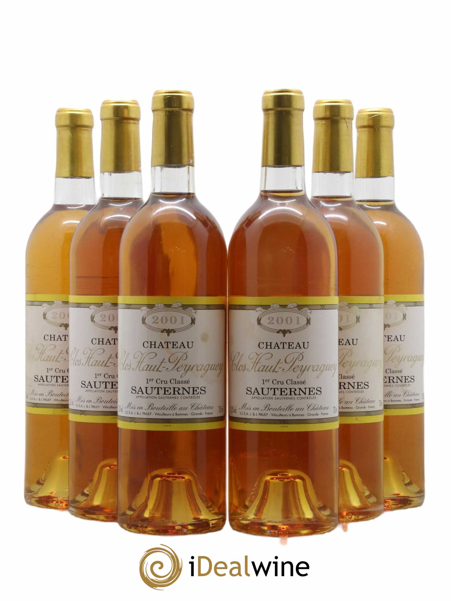 Clos Haut-Peyraguey 1er Grand Cru Classé 2001 - Lotto di 6 bottiglie - 0