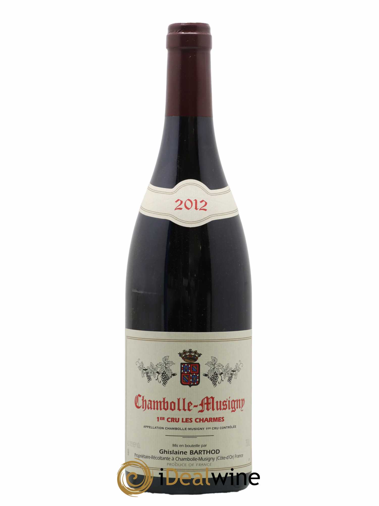 Chambolle-Musigny 1er Cru Les Charmes Ghislaine Barthod 2012 - Lot de 1 bouteille - 0