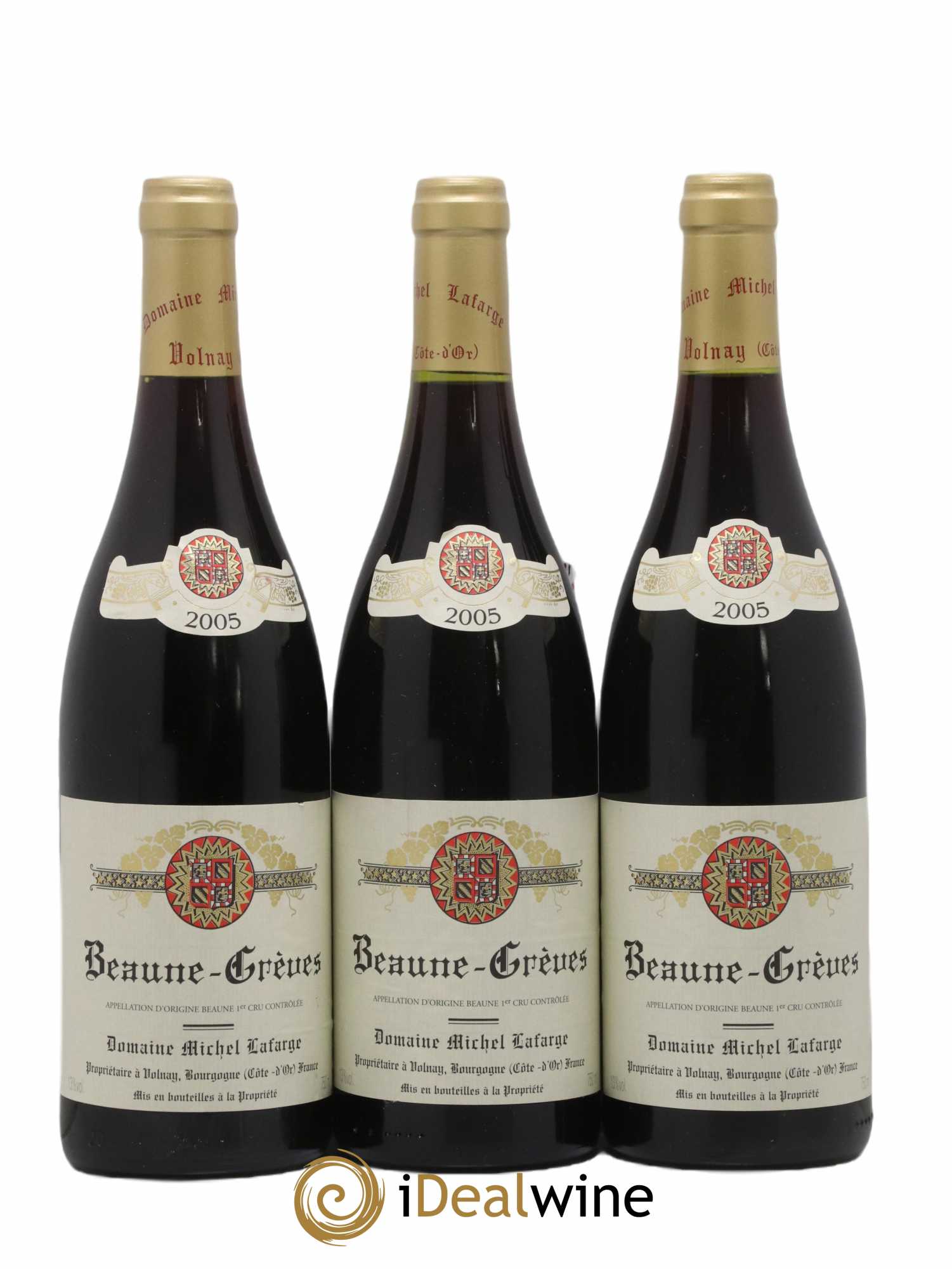 Beaune 1er Cru Grèves Lafarge (Domaine) 2005 - Lot de 3 bouteilles - 0