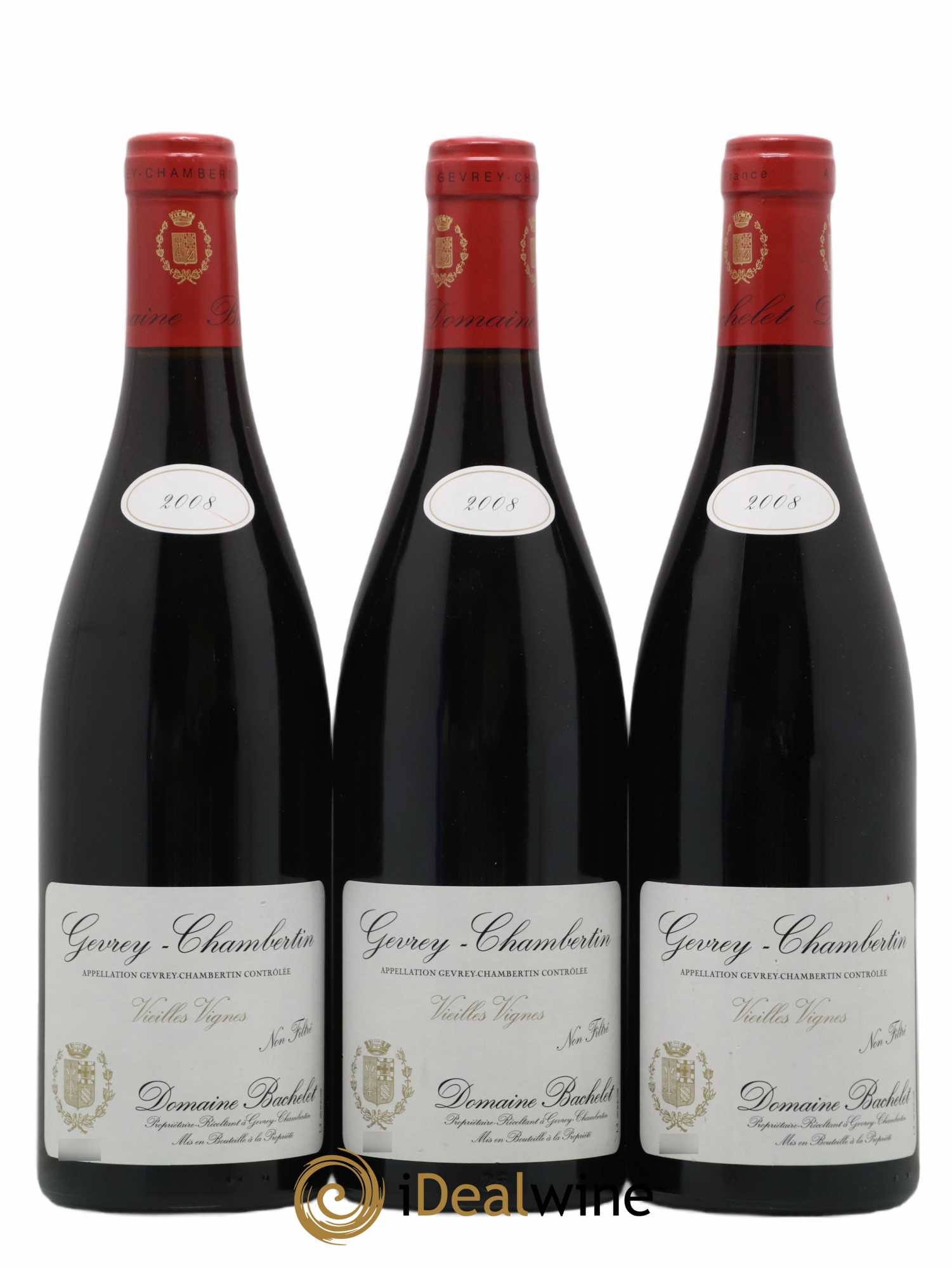 Gevrey-Chambertin Vieilles Vignes Denis Bachelet (Domaine) 2008 - Lot de 3 bouteilles - 0