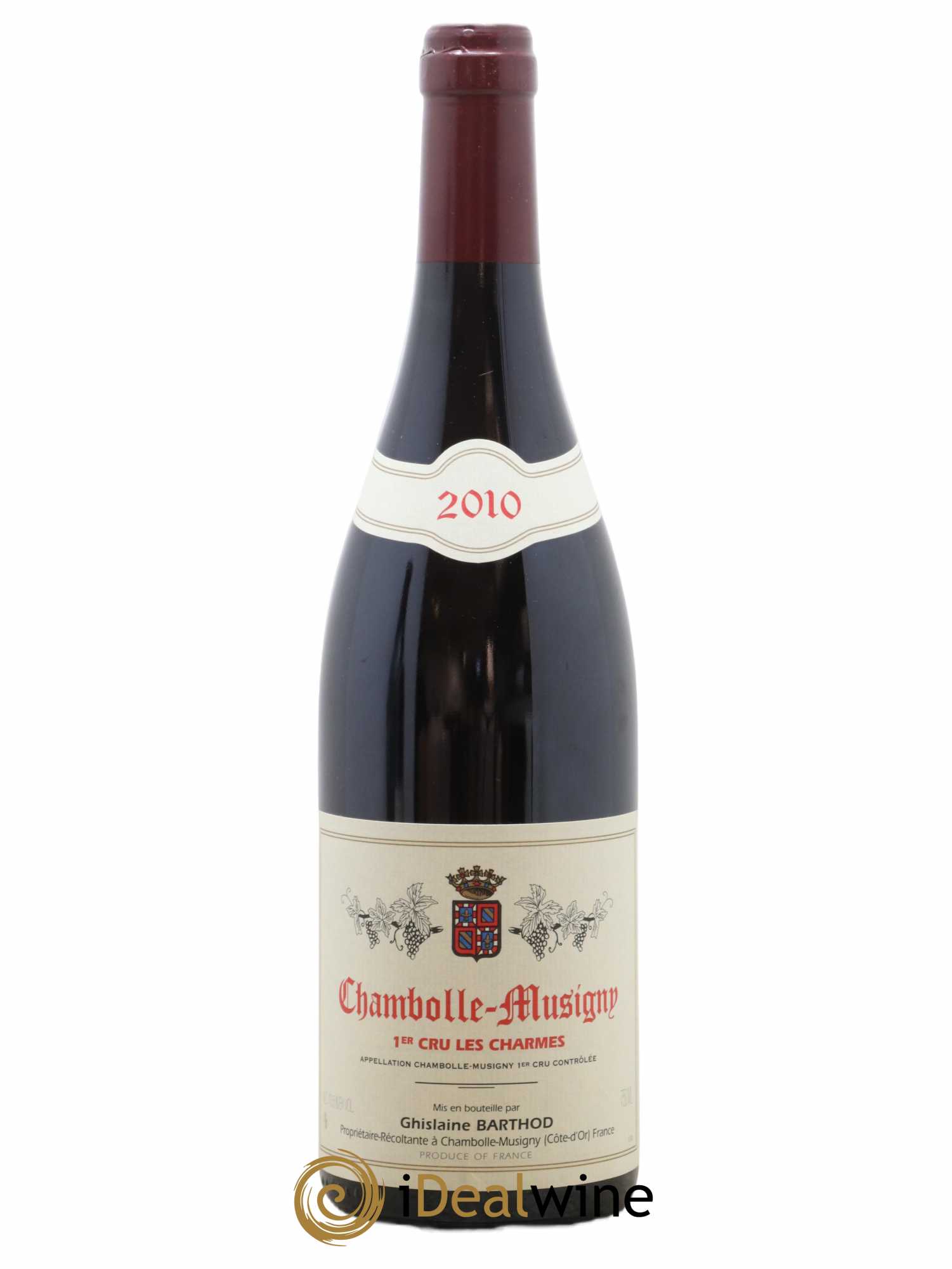 Chambolle-Musigny 1er Cru Les Charmes Ghislaine Barthod 2010 - Lot de 1 bouteille - 0