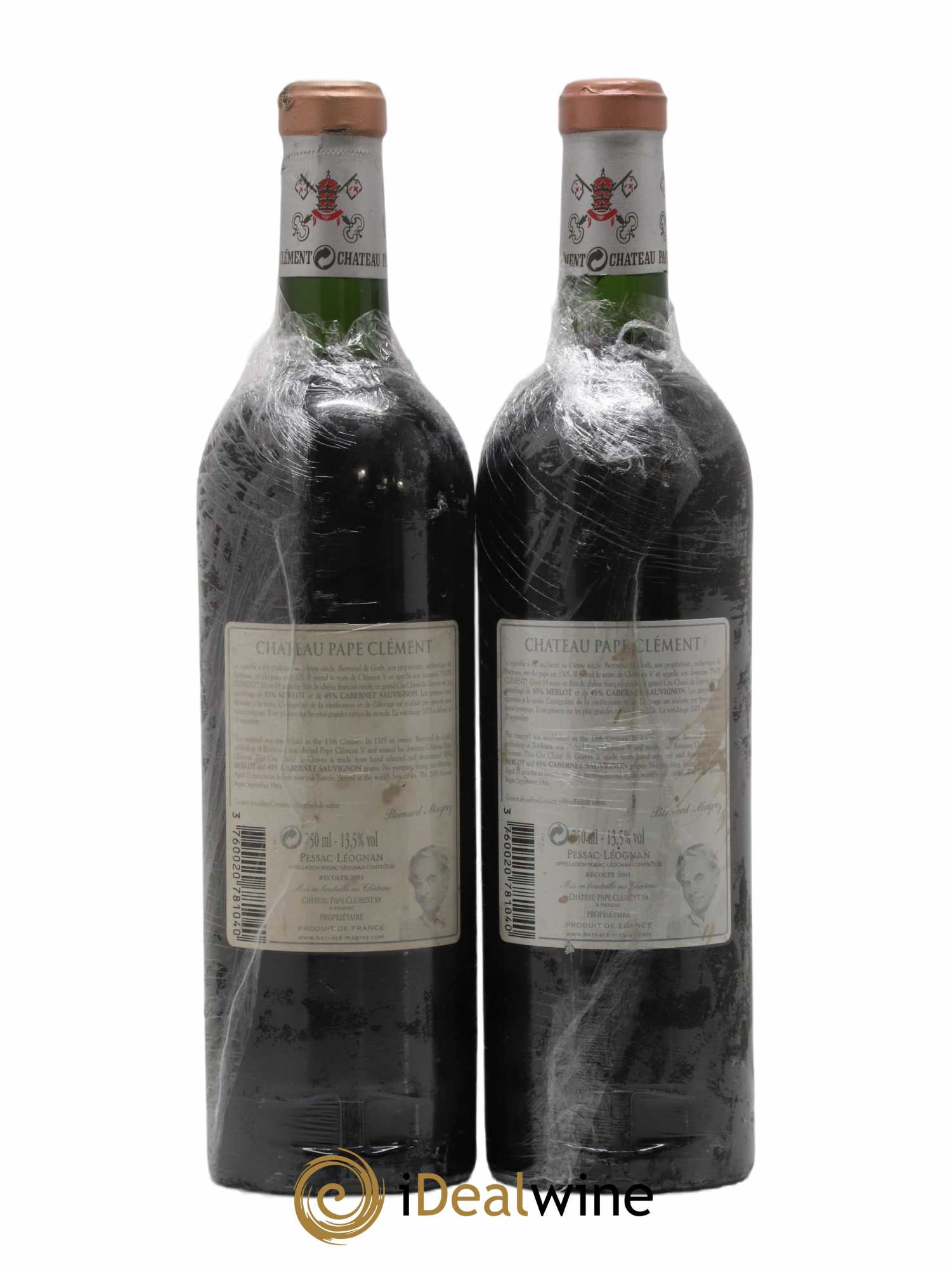 Château Pape Clément Cru Classé de Graves 2005 - Lot of 2 bottles - 1