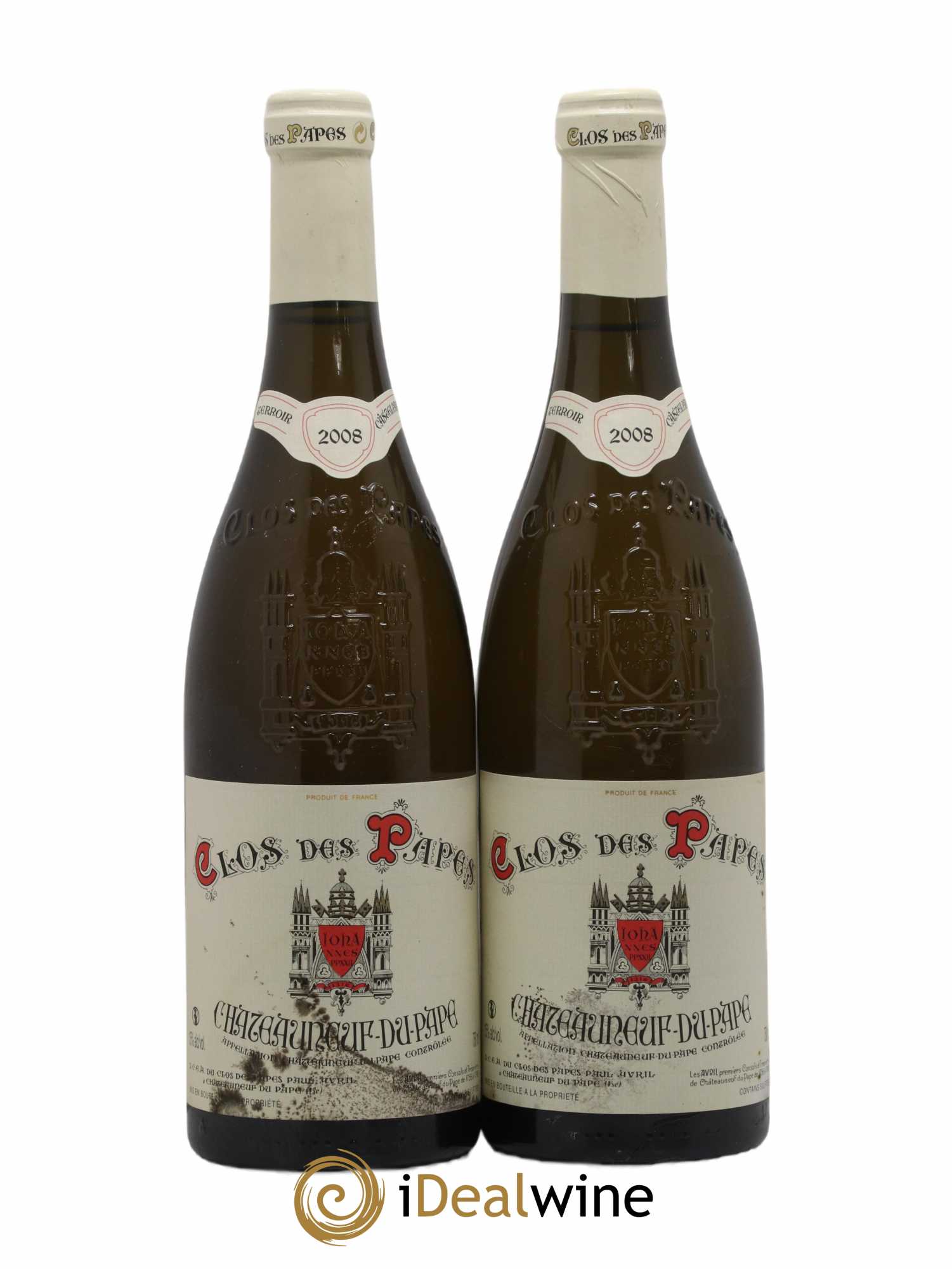 Châteauneuf-du-Pape Clos des Papes - Paul Avril 2008 - Posten von 2 Flaschen - 0